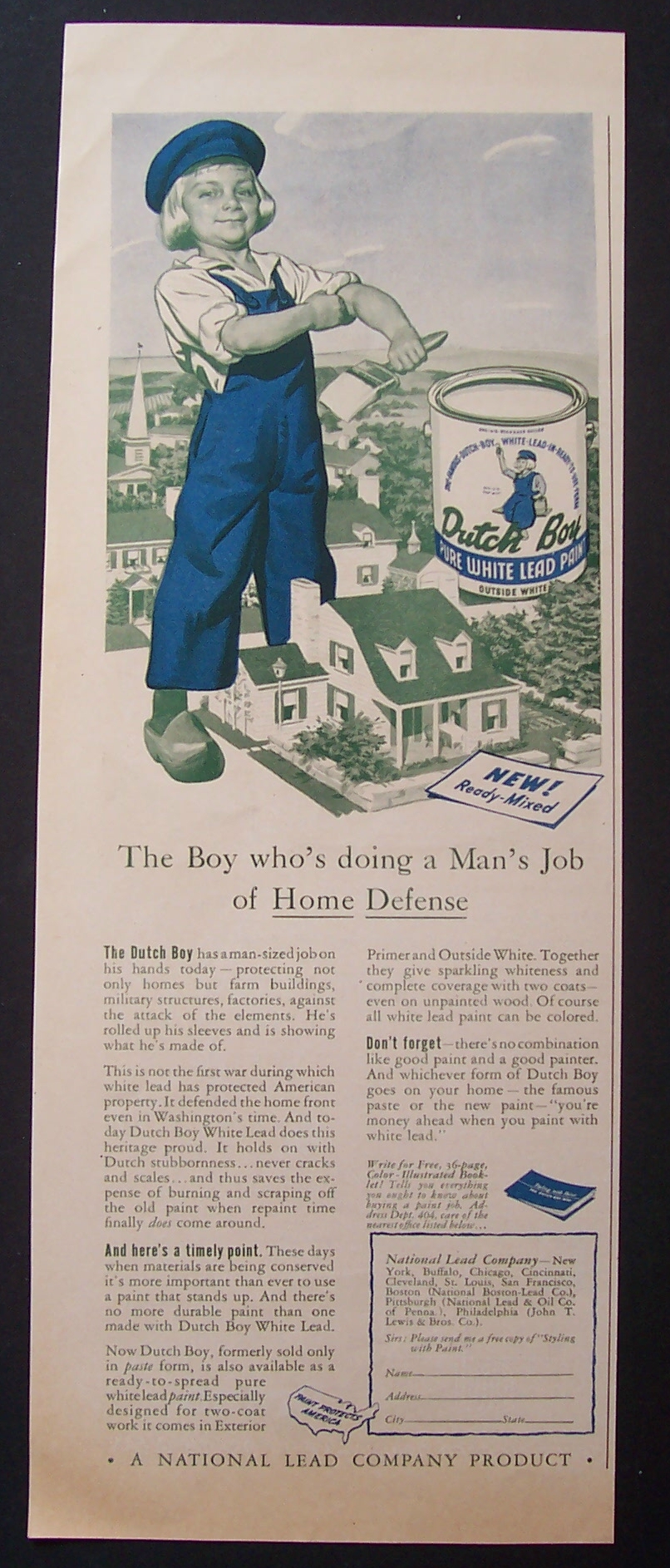 1942  Dutch  Boy  Paints  with  the  Dutch  Boy
