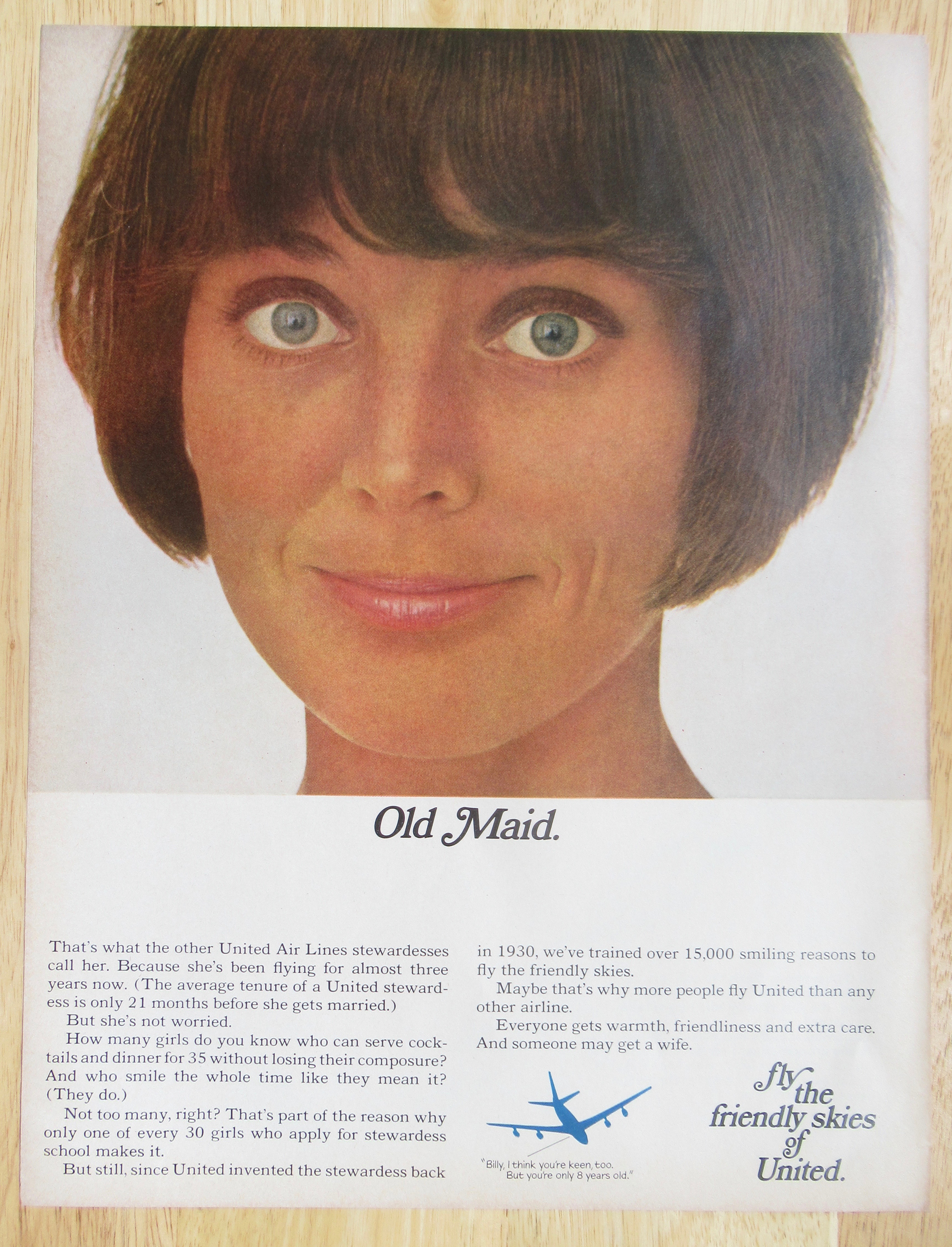 1966 United Air Lines with United Air Lines Stewardess