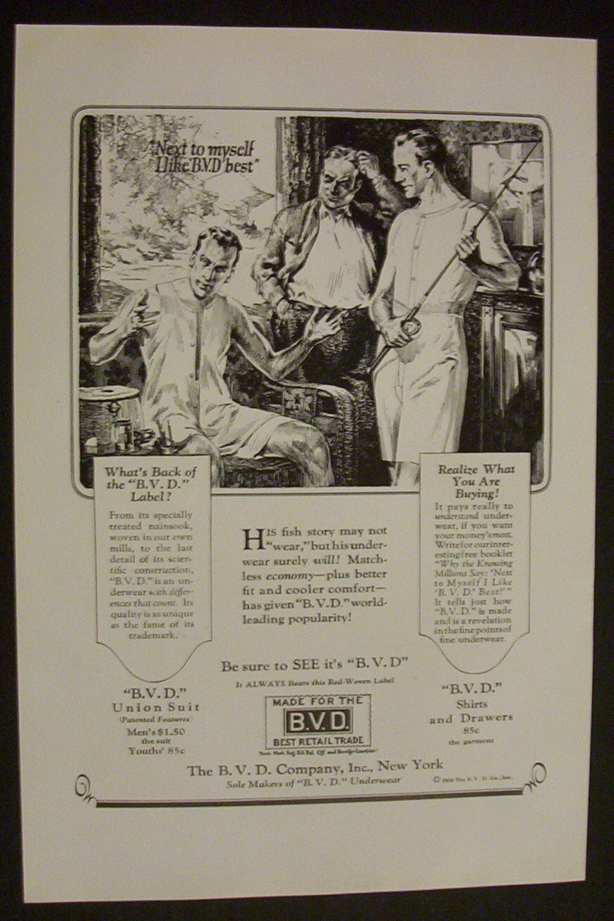 1926 B. V. D. Underwear