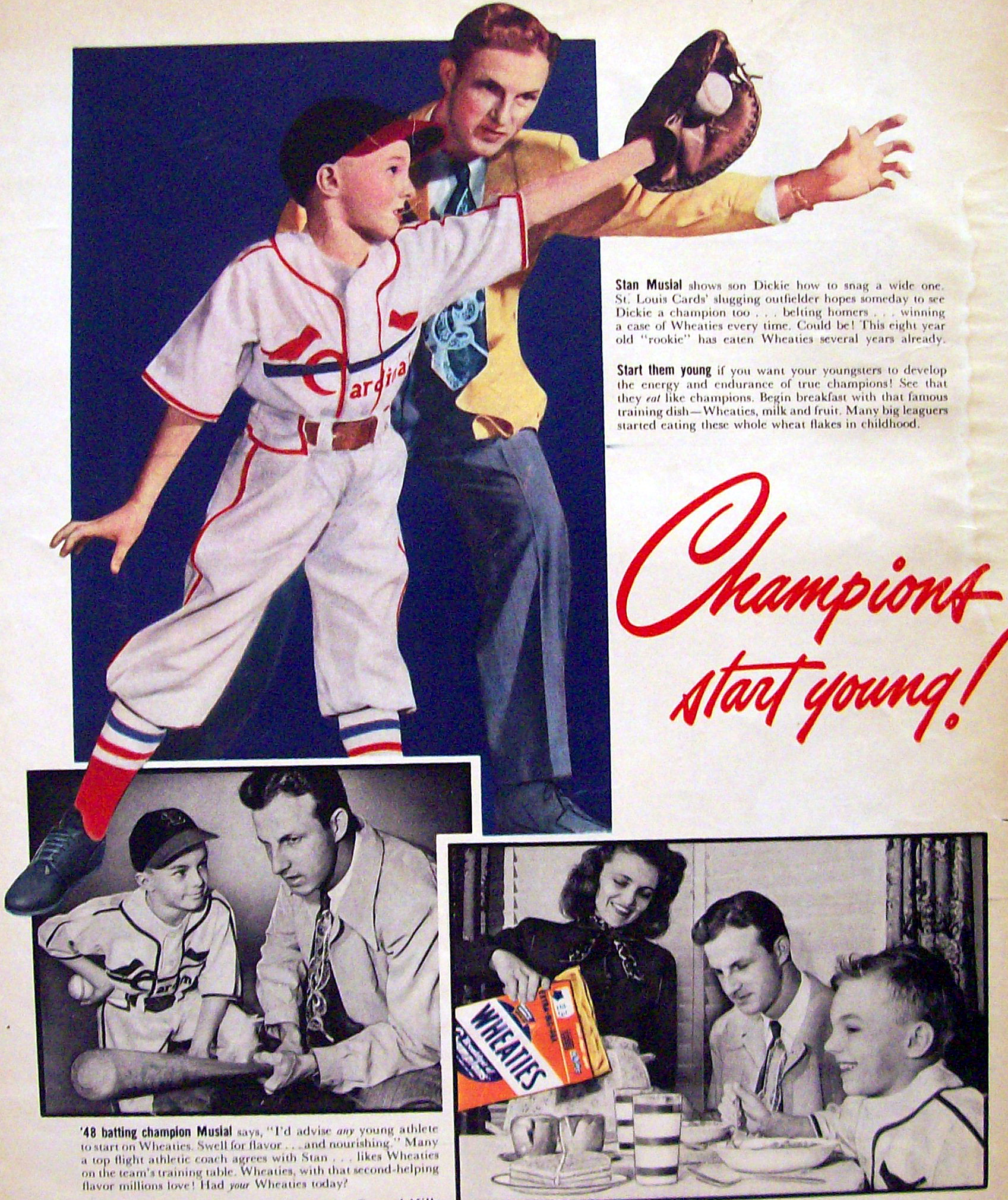 1949 Wheaties with Stan Musial & His Son