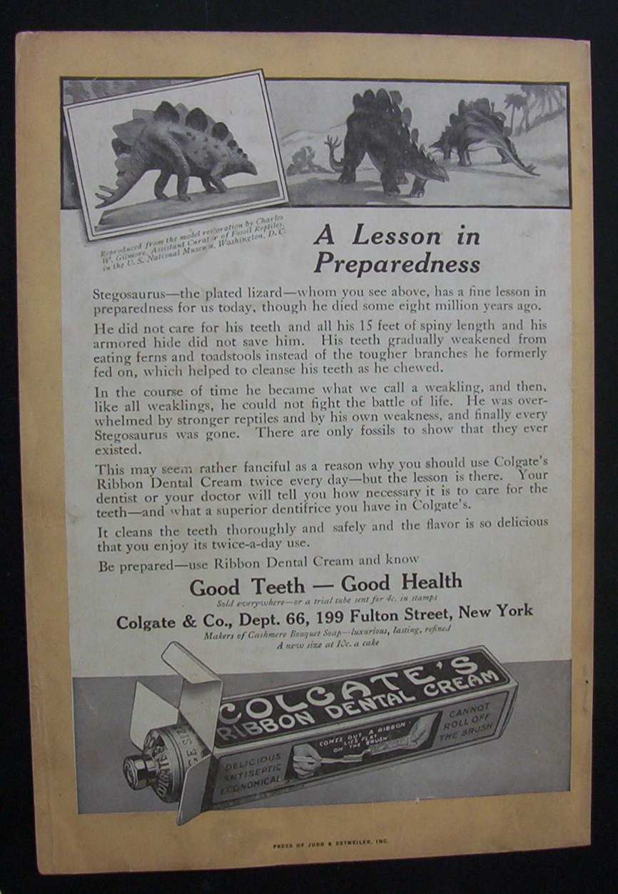 1916  Colgate's  Ribbon  Dental  Cream