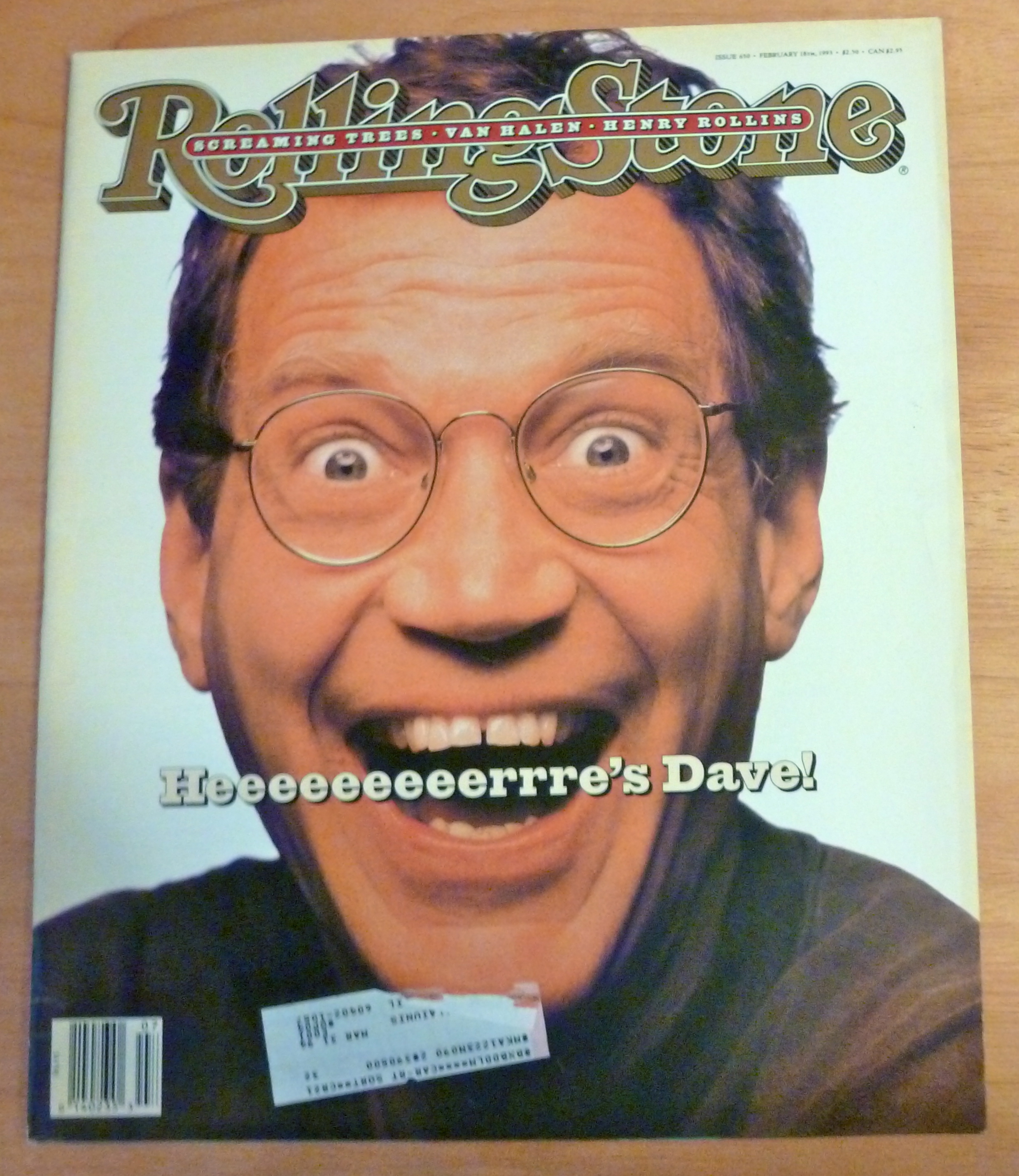 Rolling Stone-February 18, 1993-David Letterman