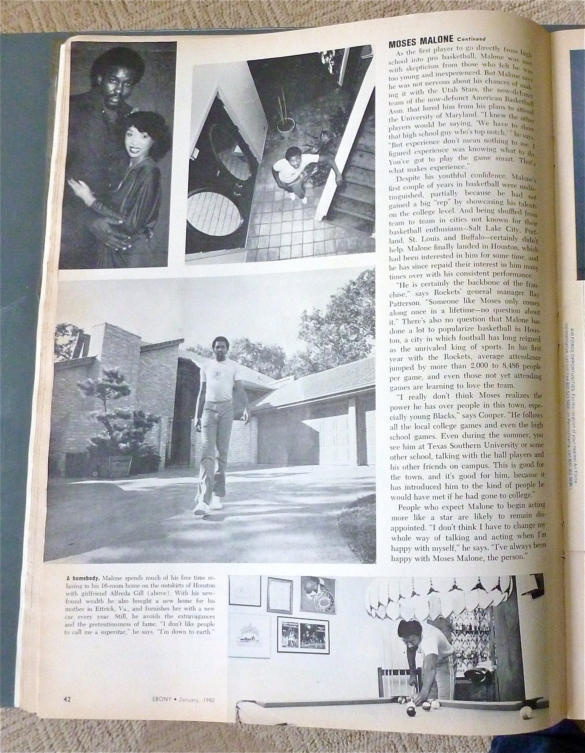 Ebony Magazine January 1980 Moses Malone