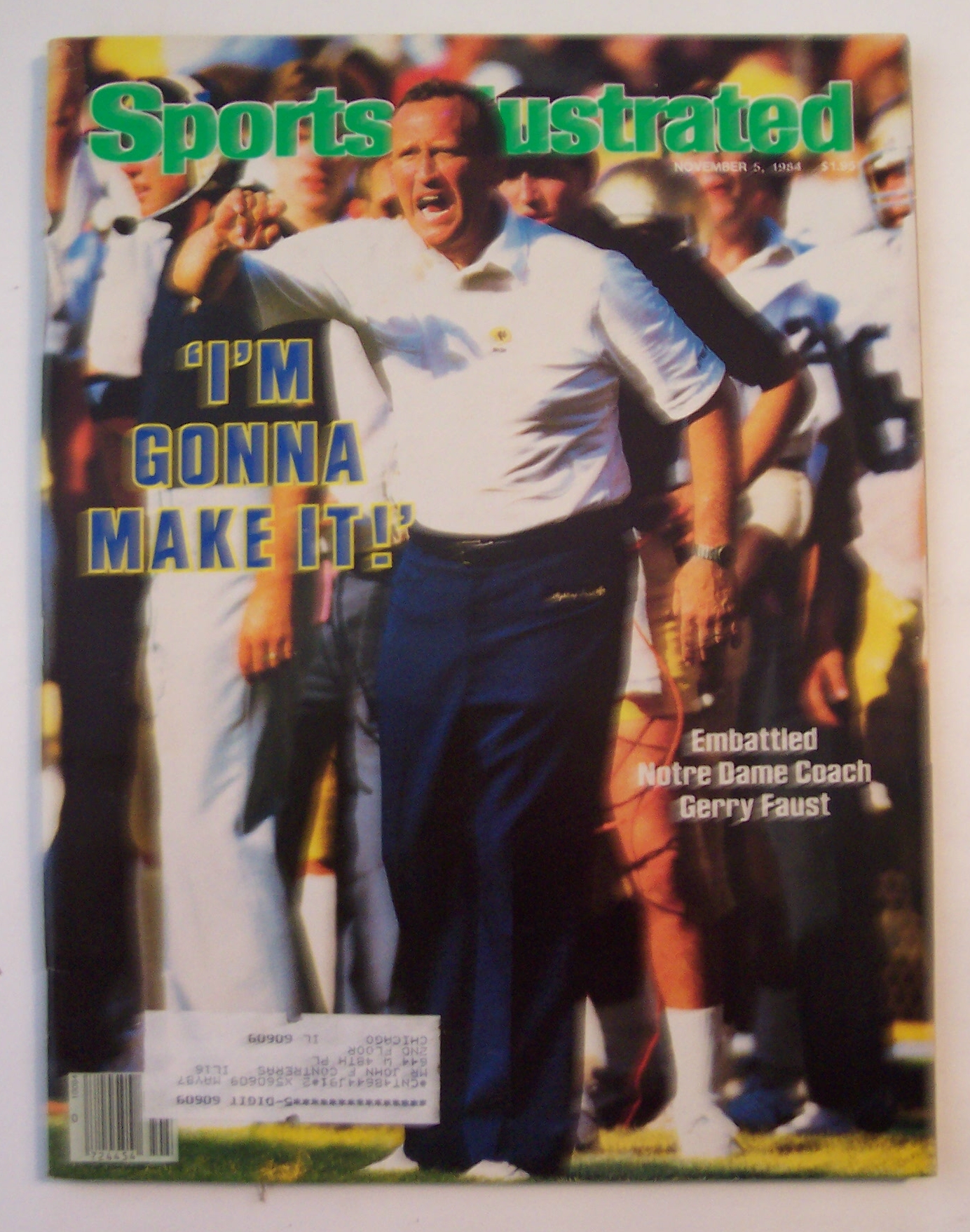 Sports Illustrated Magazine - Nov 5, 1984 - Gerry Faust
