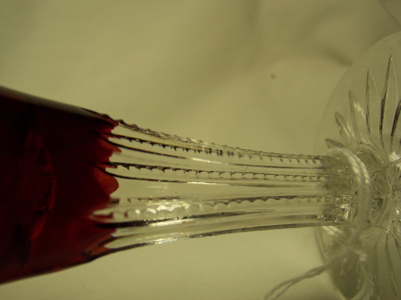 Ruby Glass Souvenir Goblet Fort Ann NY