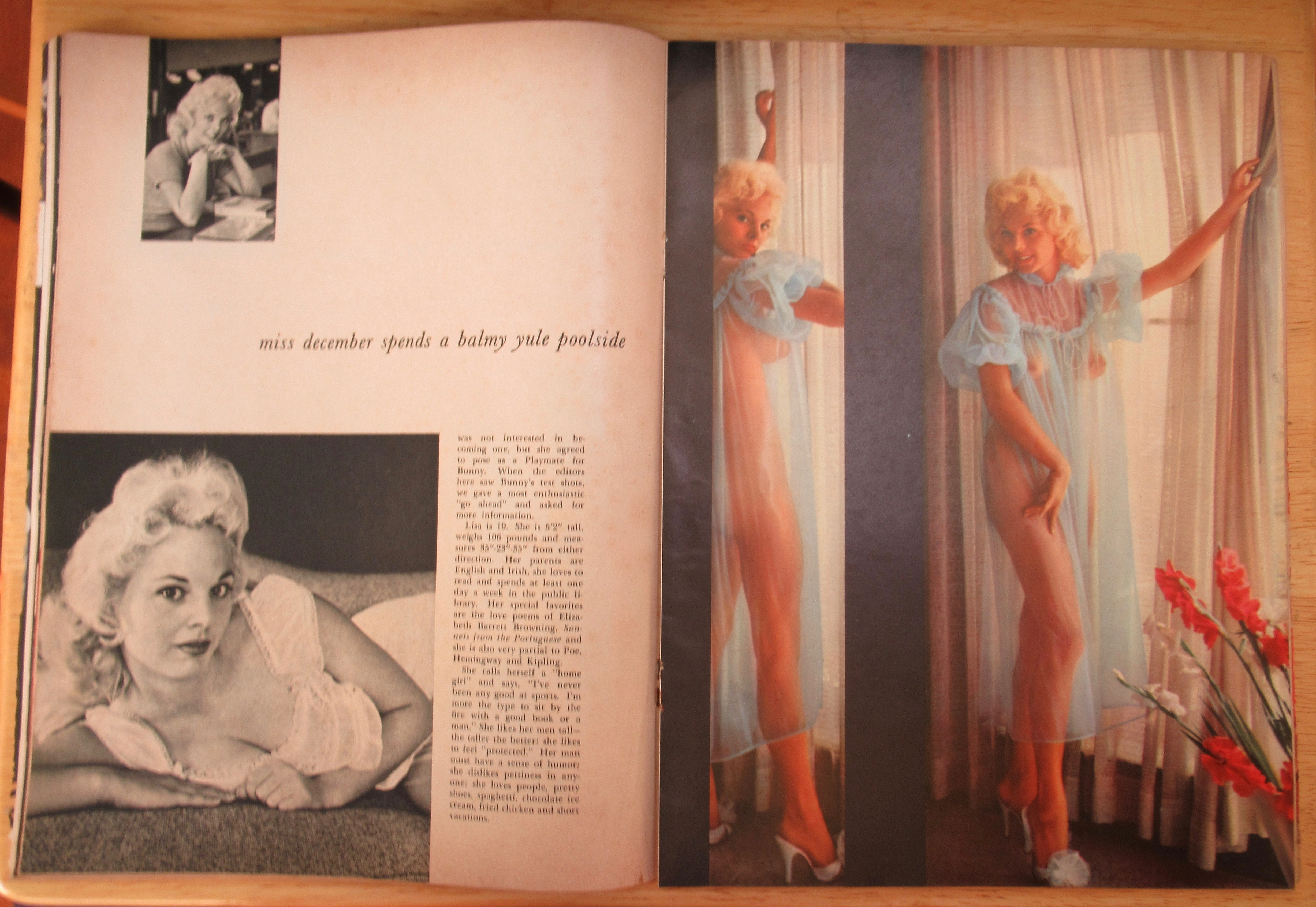 Playboy Magazine-December 1956-Lisa Winters
