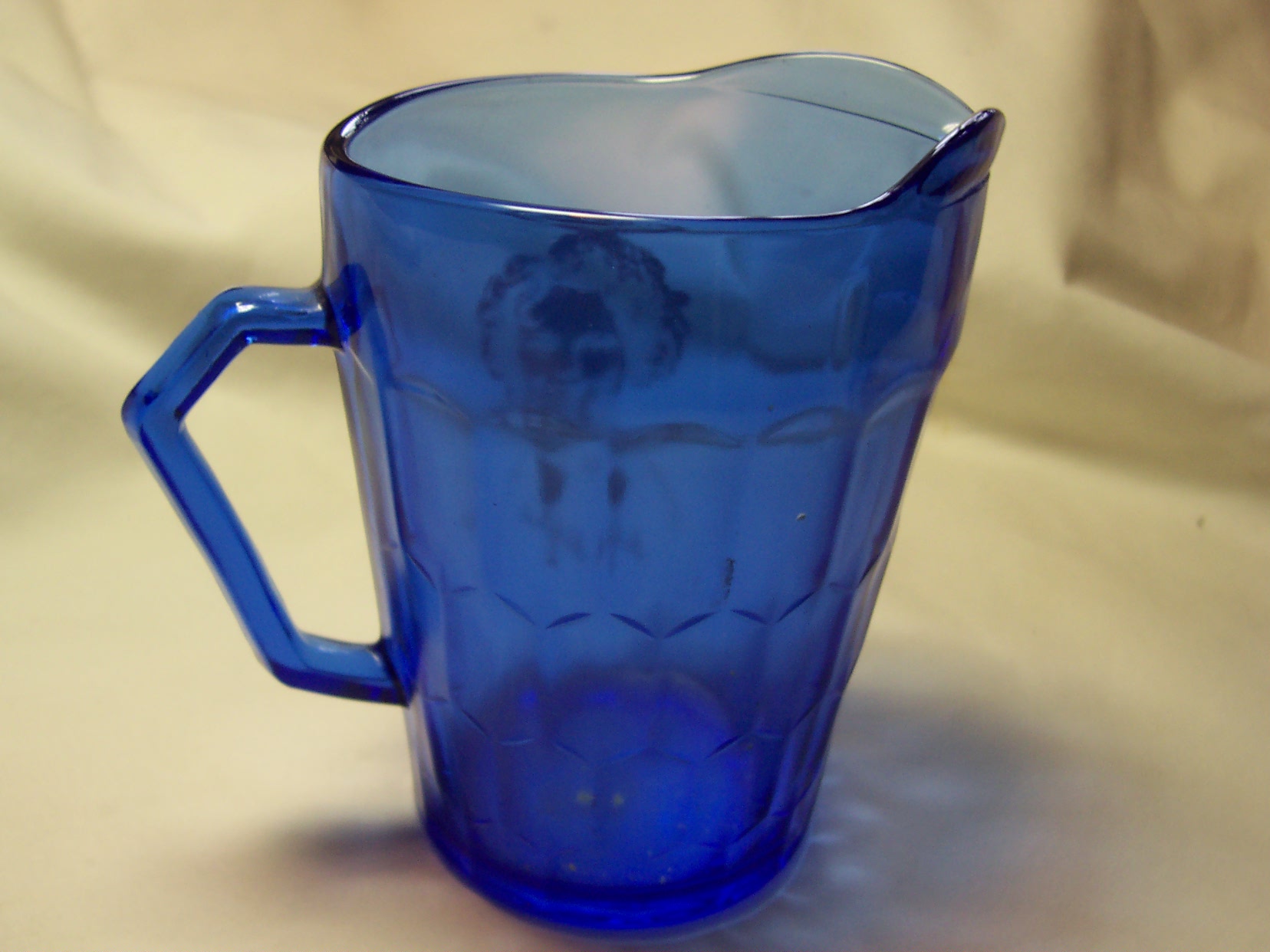 Shirley Temple Cobalt Blue Pitcher, Early