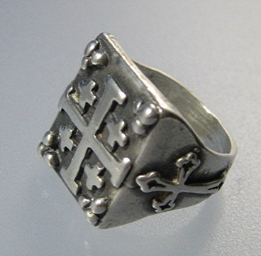 Ring Silver Multi Design Raised Crosses