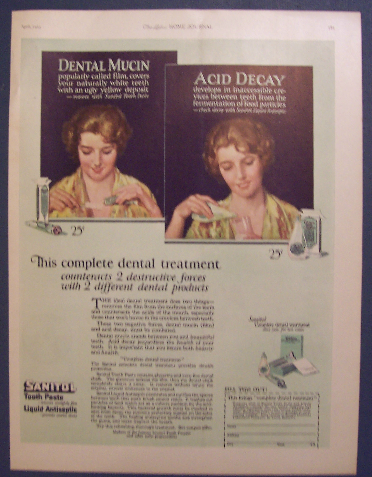 1923  Sanitol  Tooth  Paste