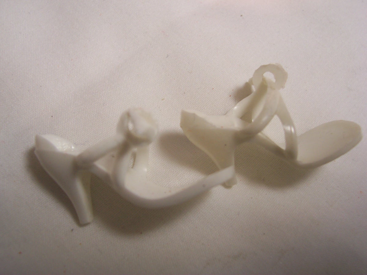 Doll Shoes White High Heel