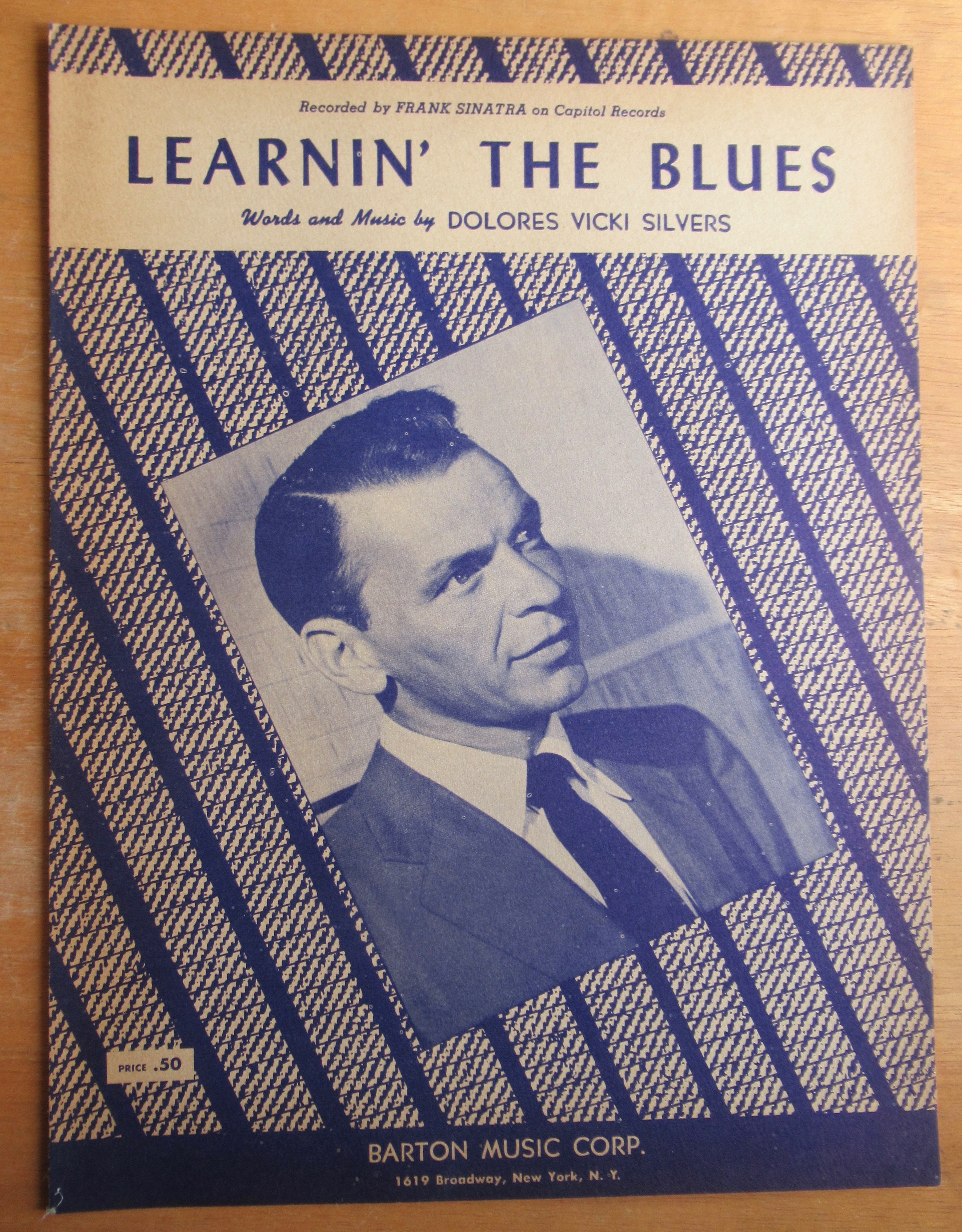 Sheet Music For 1955 Learnin' The Blues Frank Sinatra