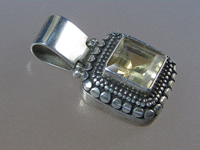 Sterling Silver Citrine Pendant