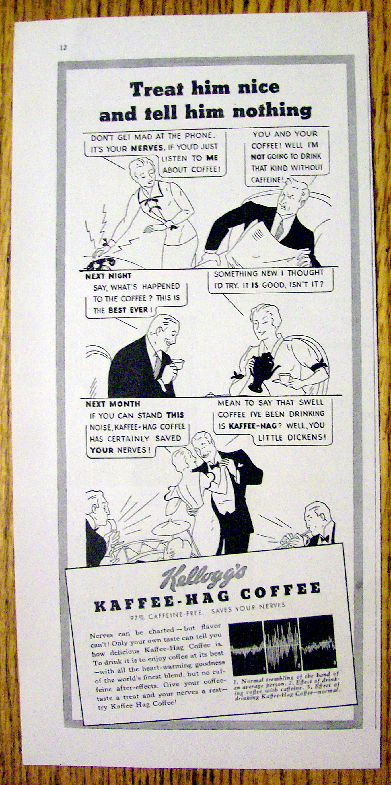 1937 Kellogg's Kaffee Hag Coffee