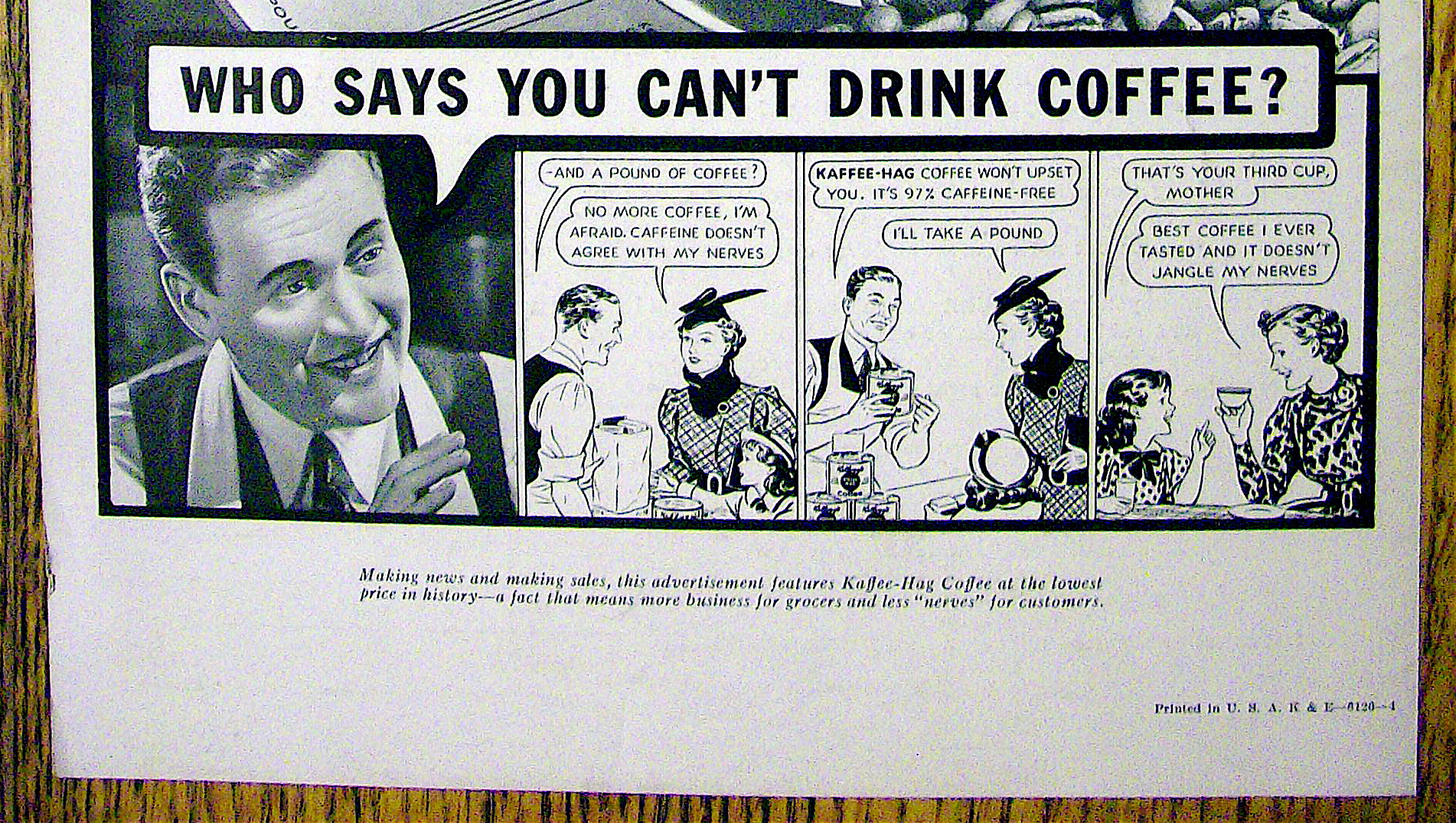 1937 Kellogg's Kaffee Hag Coffee