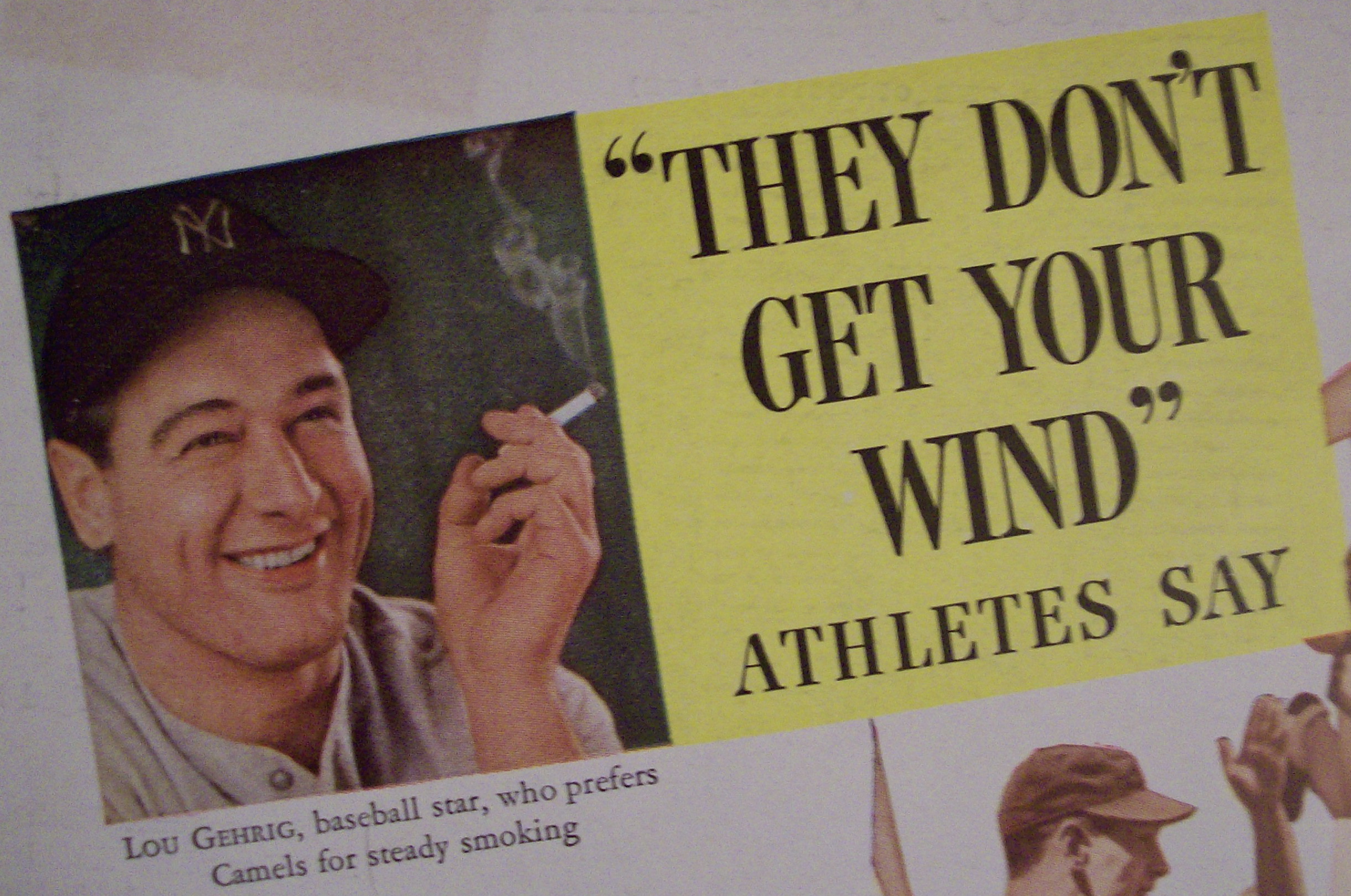 1935 Camel Cigarettes with Baseball's Great Lou Gehrig
