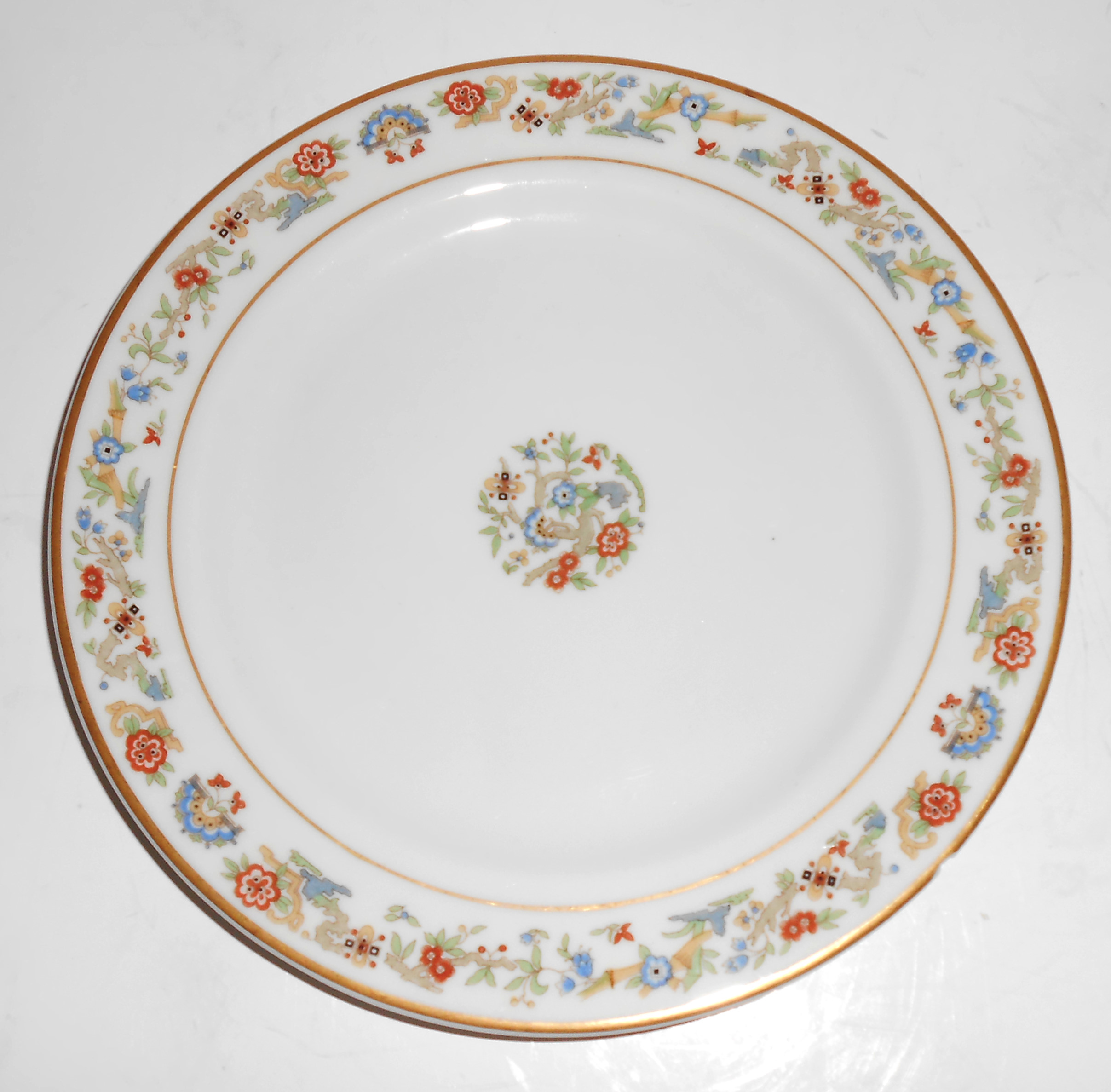 Syracuse China Porcelain Oriental W/Gold Bread Plate
