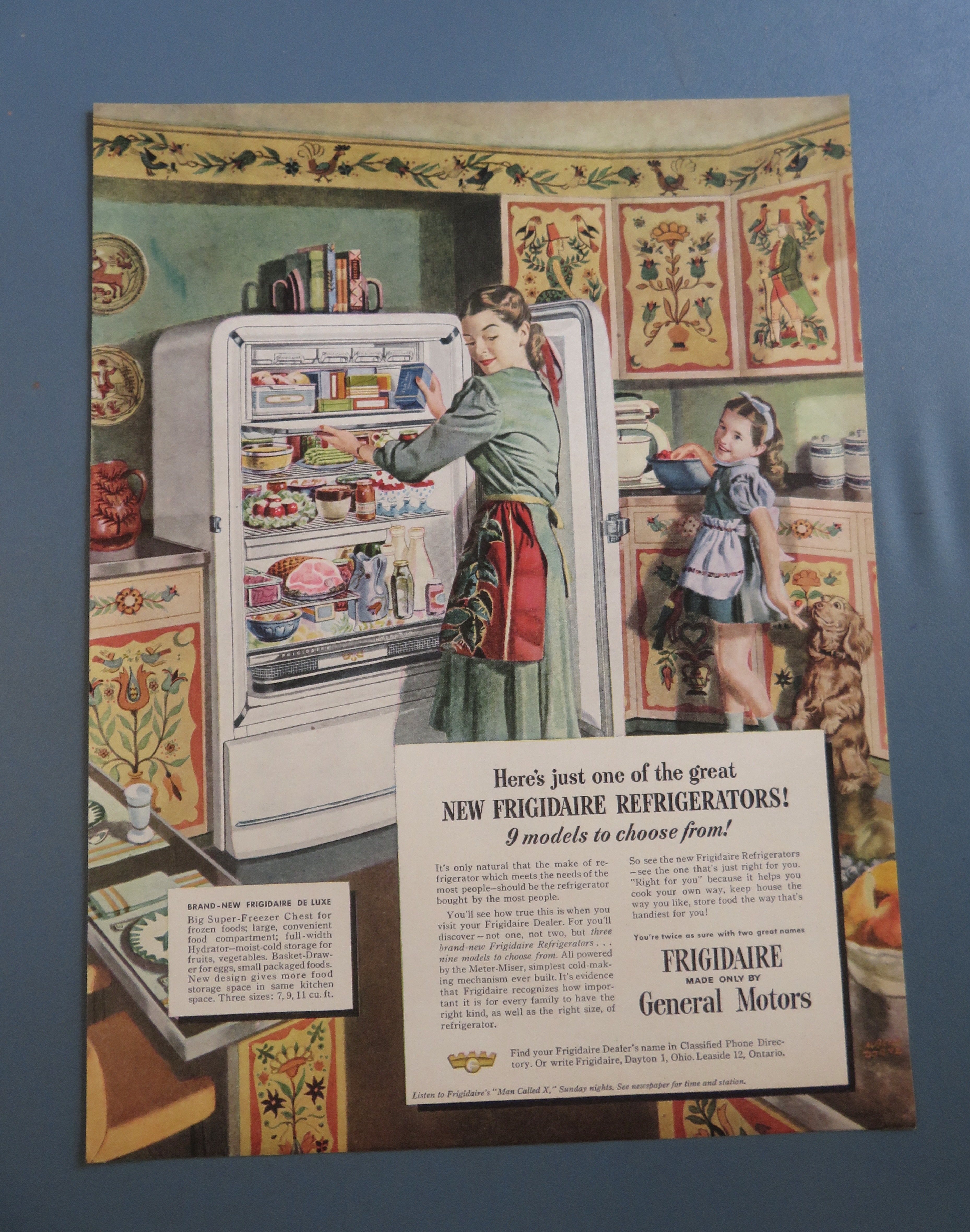 1948 Frigidaire Refrigerator with Woman in Refrigerator