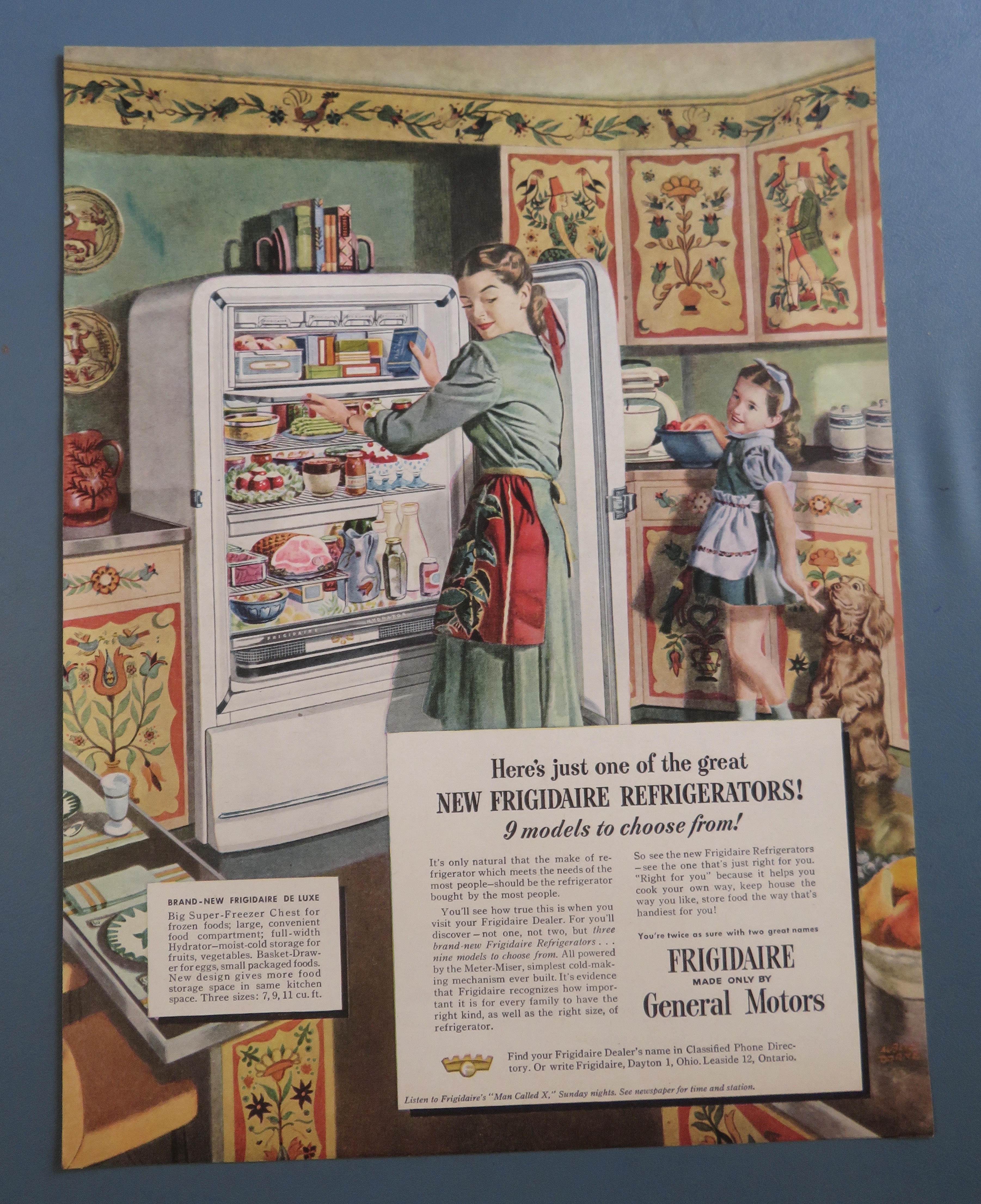 1948 Frigidaire Refrigerator with Woman in Refrigerator