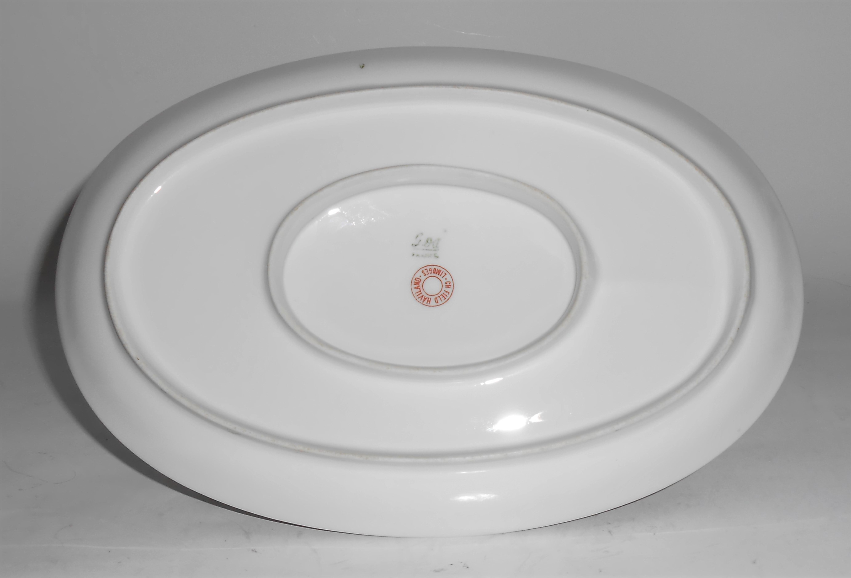 Chas Field Haviland Limoges Pink Roses Gravy Bowl