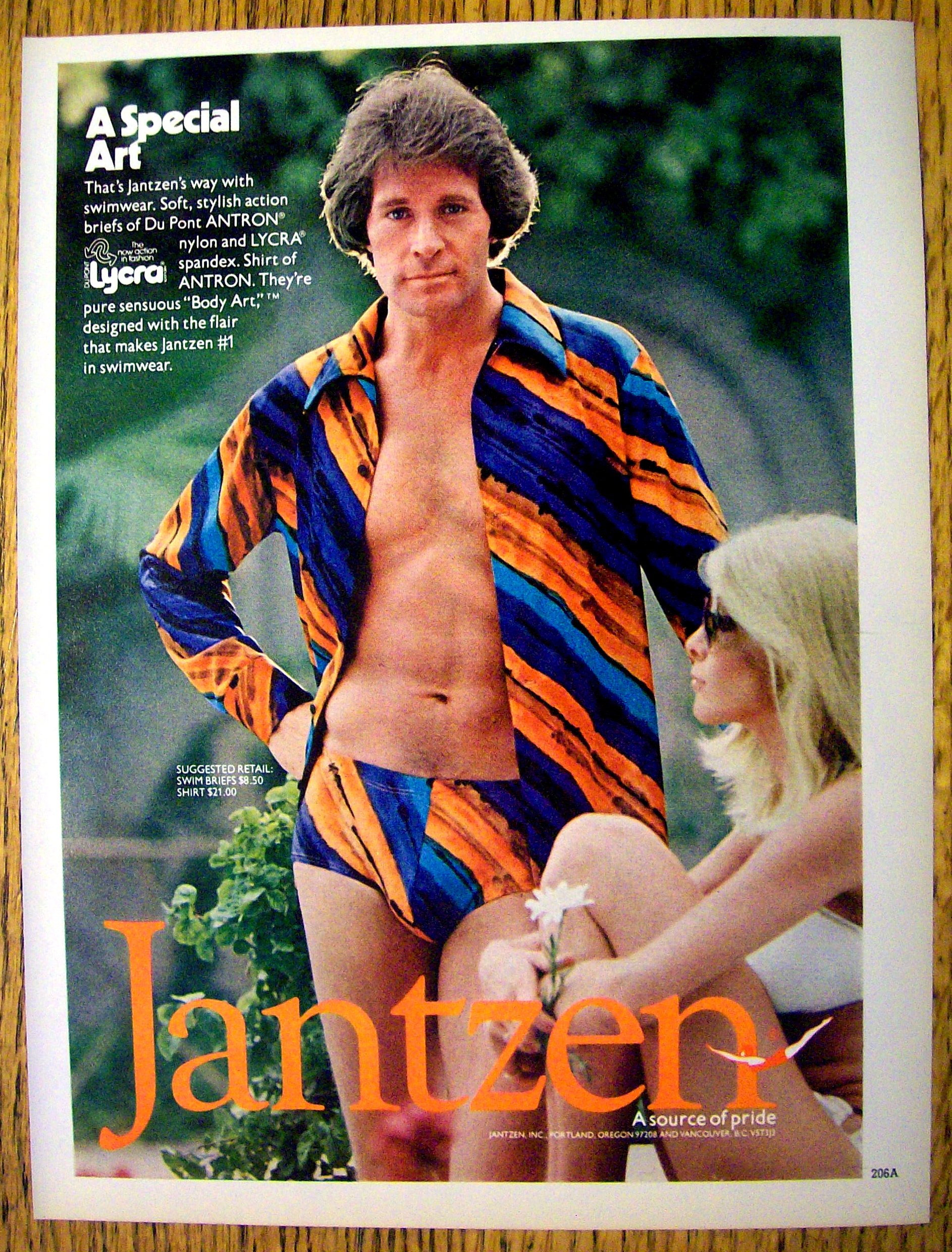 1977 Jantzen Swim Wear with Man in Swim Briefs
