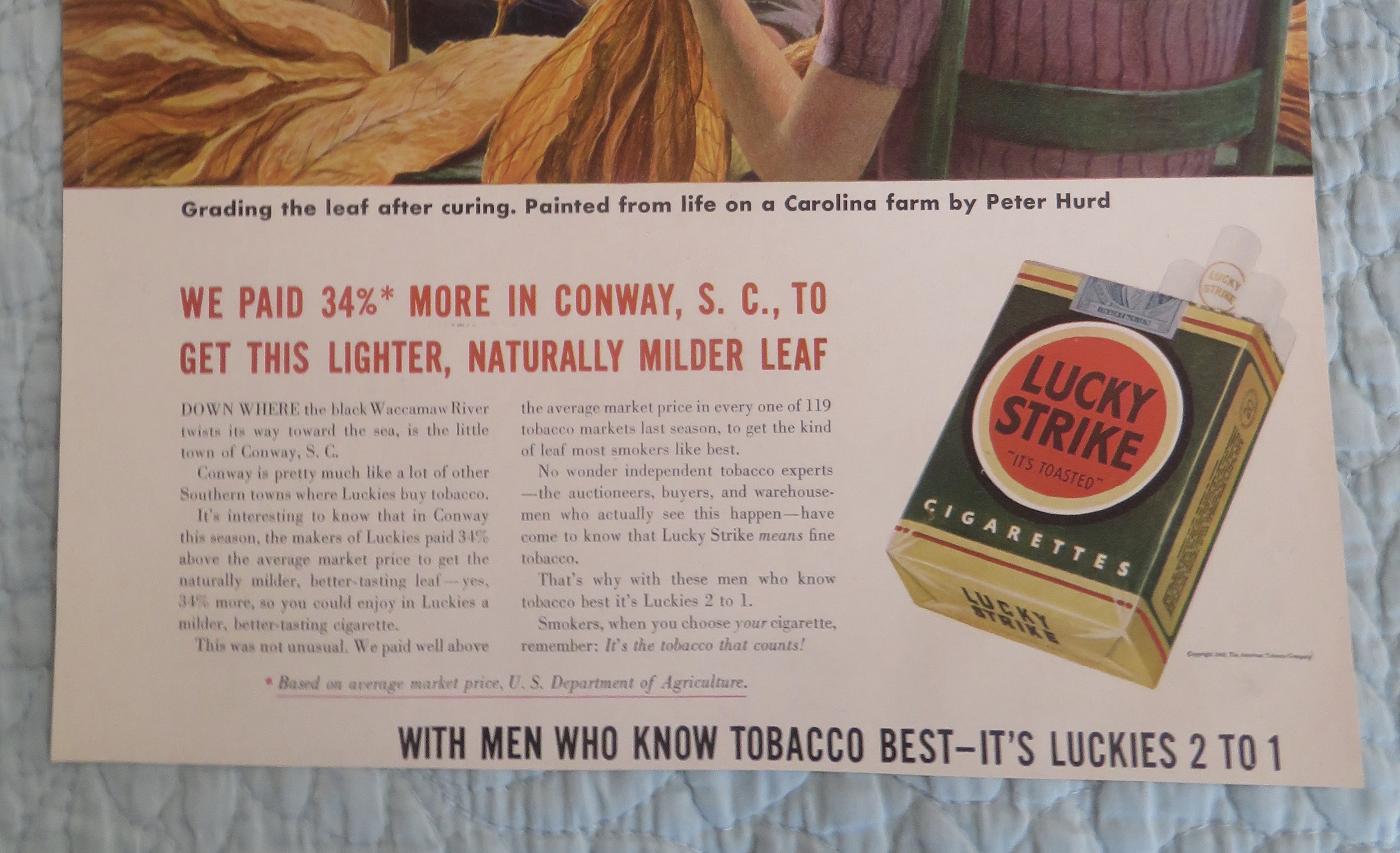 1942 Lucky Strike Cigarette By Peter Hurd
