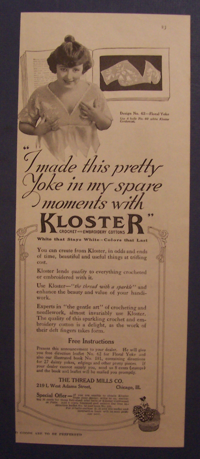 1918 Kloster Crochet & Embroidery Cottons