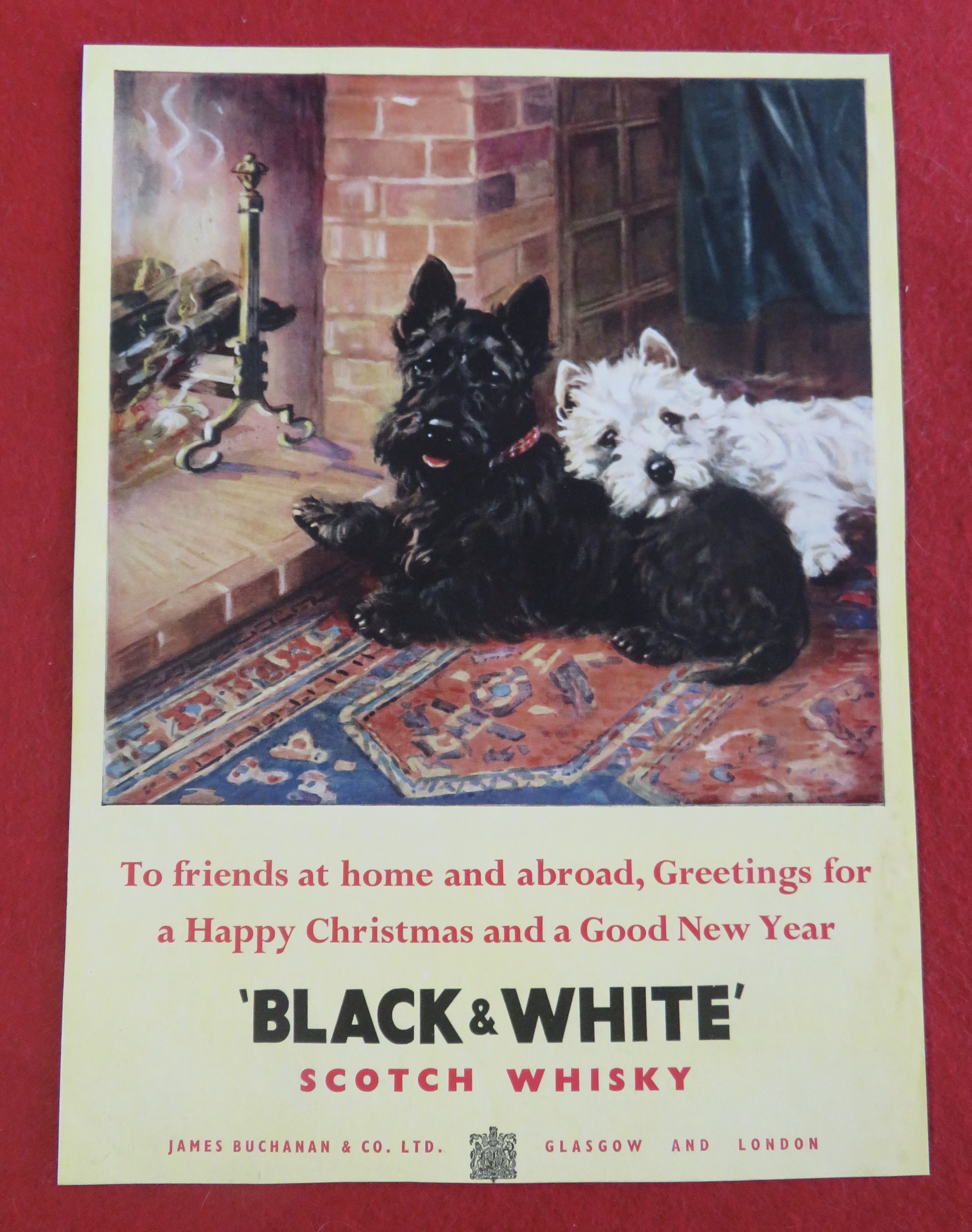 1950's Black & White Scotch Whiskey with Black & White