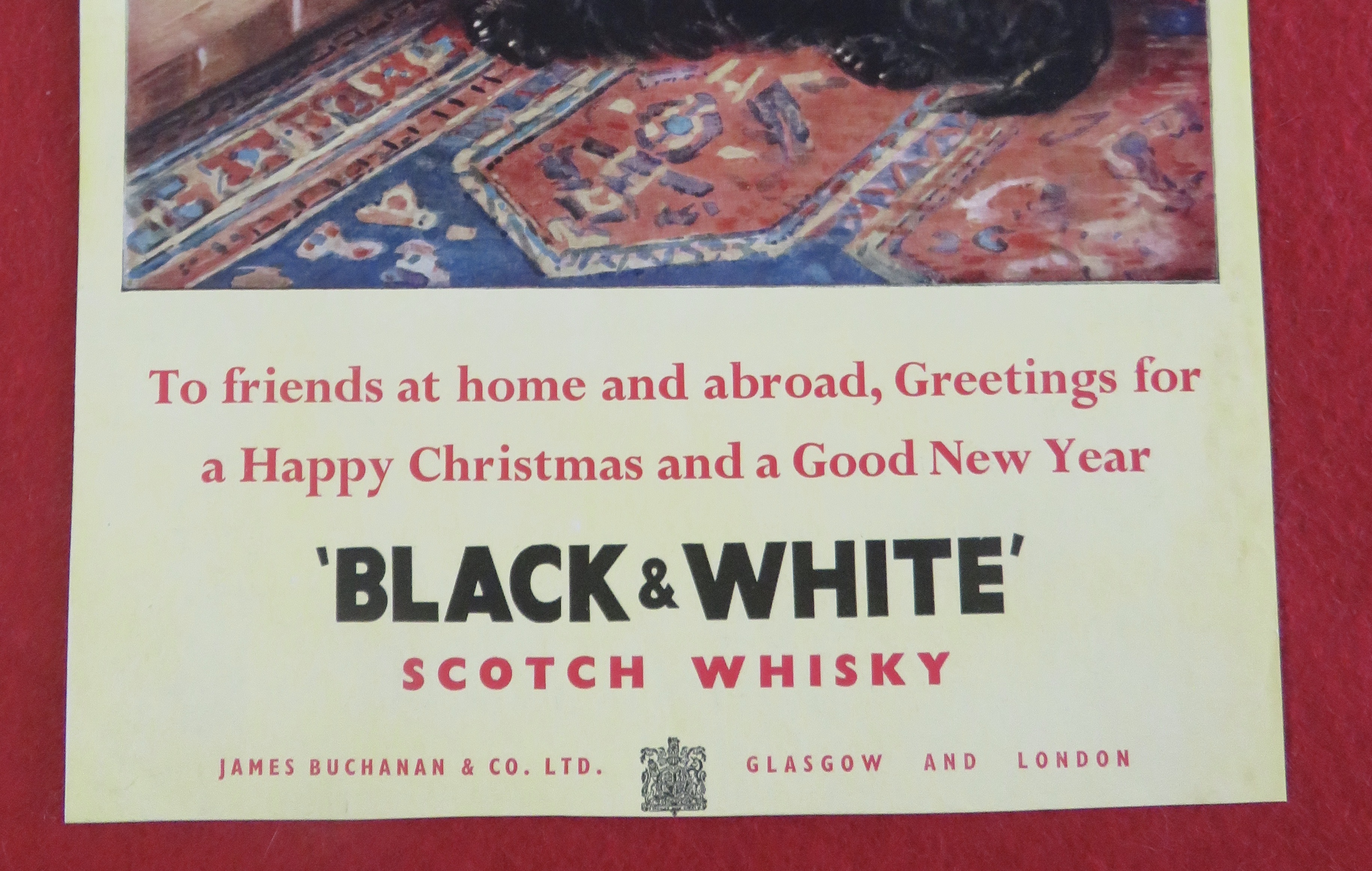 1950's Black & White Scotch Whiskey with Black & White