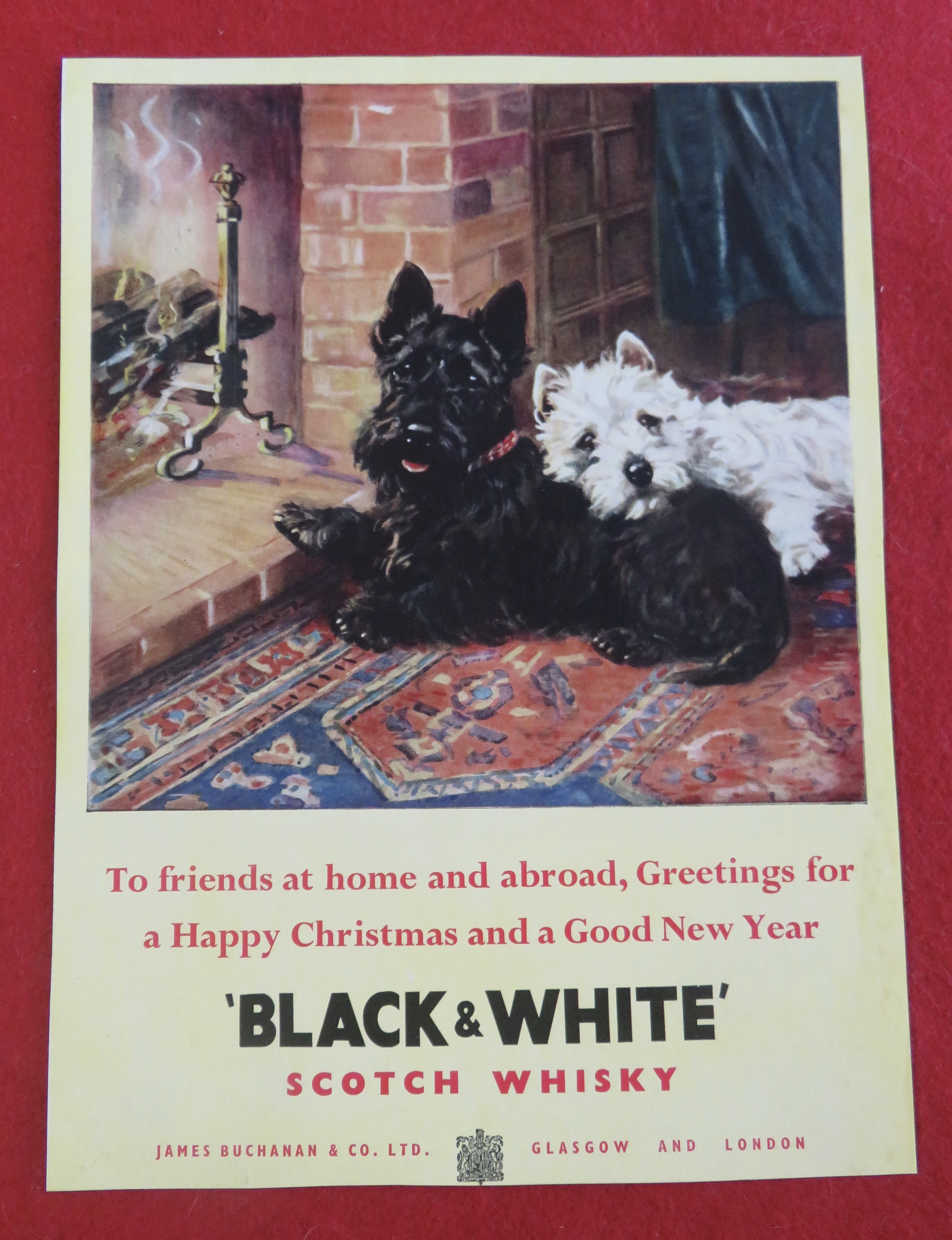 1950's Black & White Scotch Whiskey with Black & White