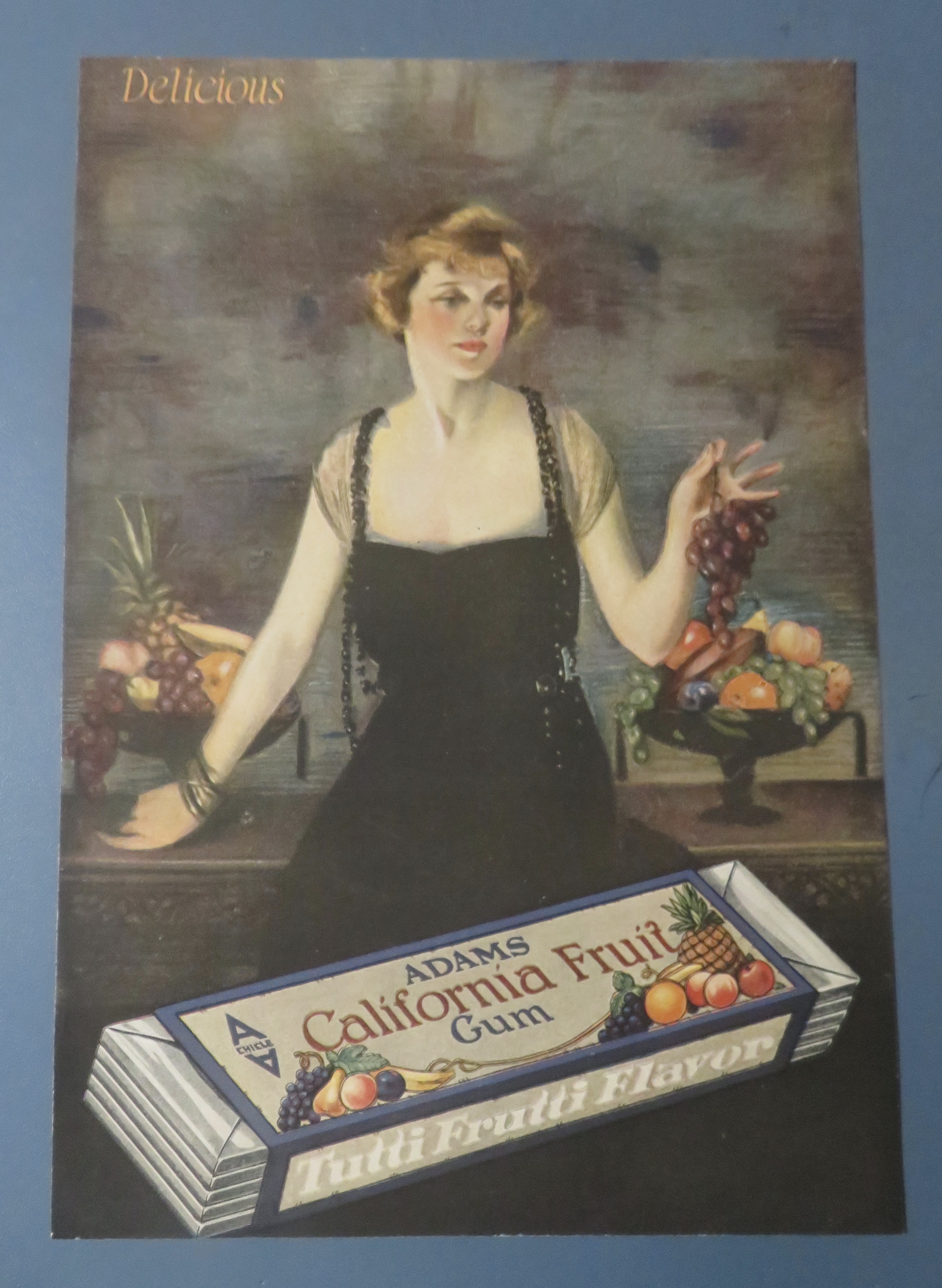 1920 Adams California Fruit Chewing Gum w/ Woman