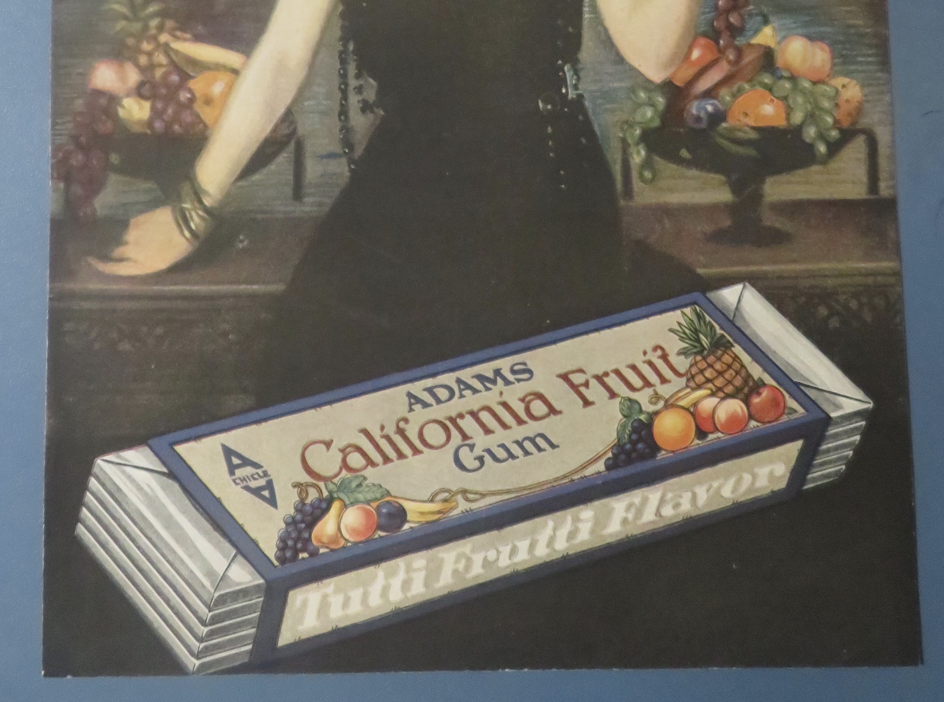 1920 Adams California Fruit Chewing Gum w/ Woman