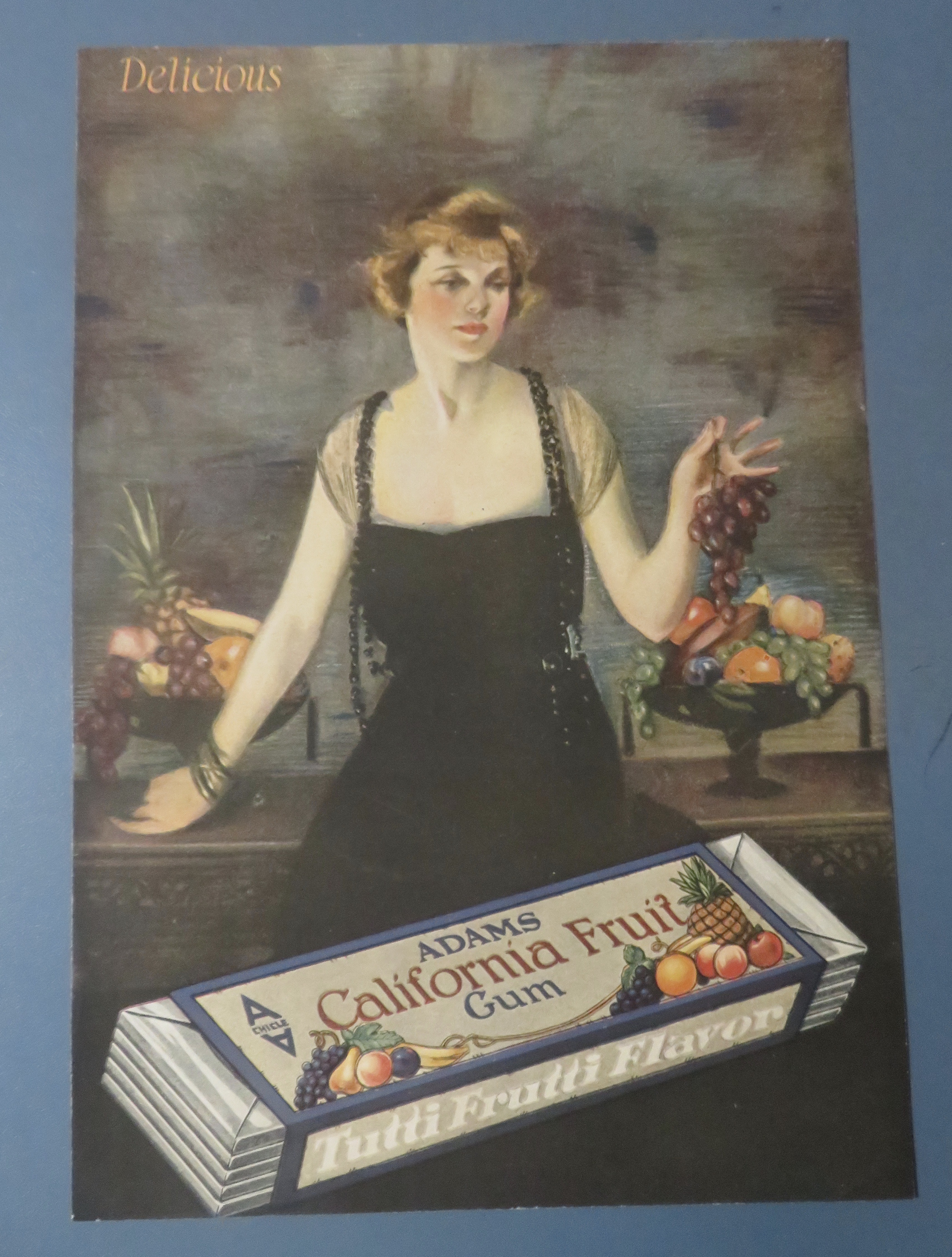 1920 Adams California Fruit Chewing Gum w/ Woman