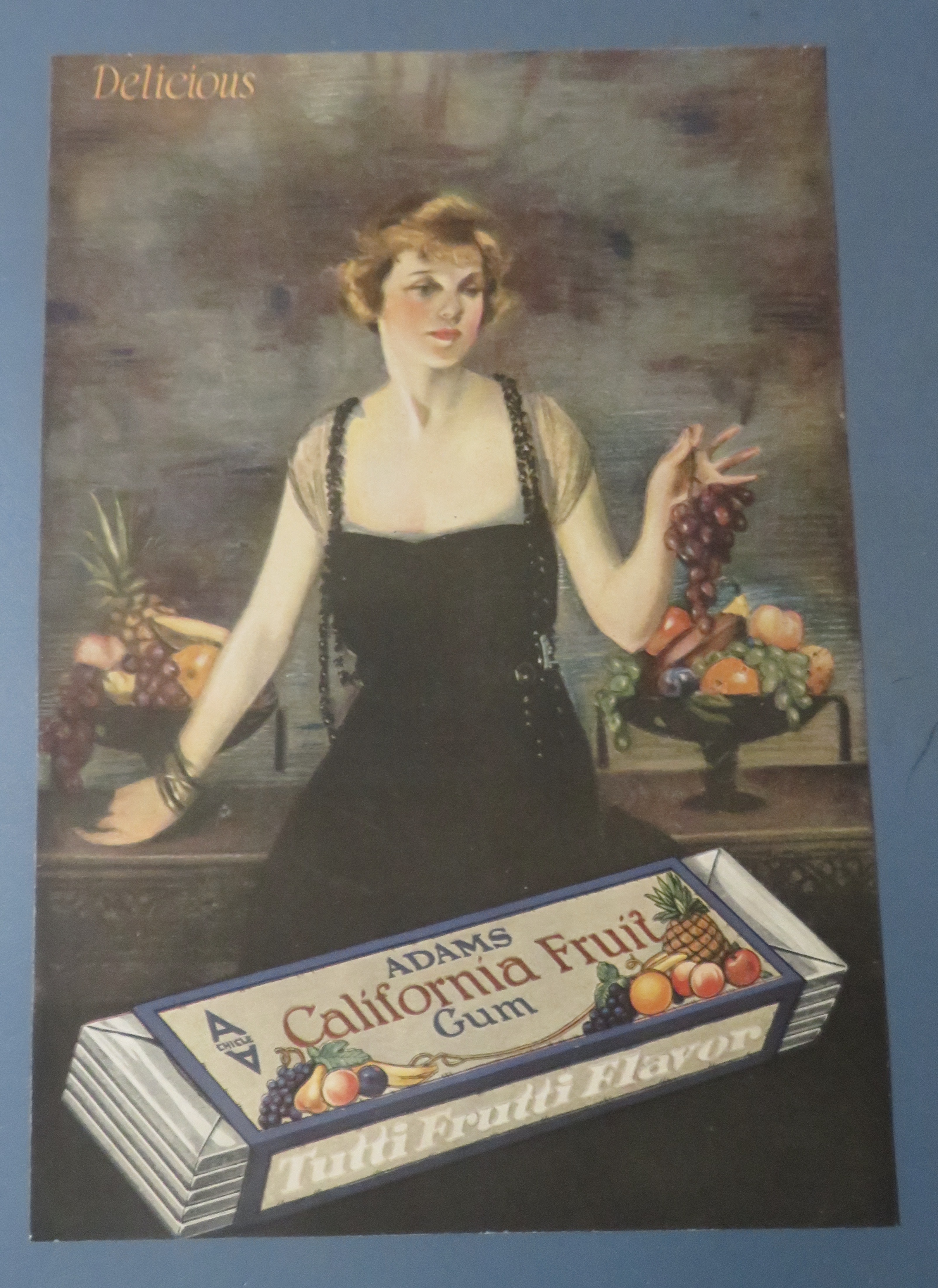 1920 Adams California Fruit Chewing Gum w/ Woman