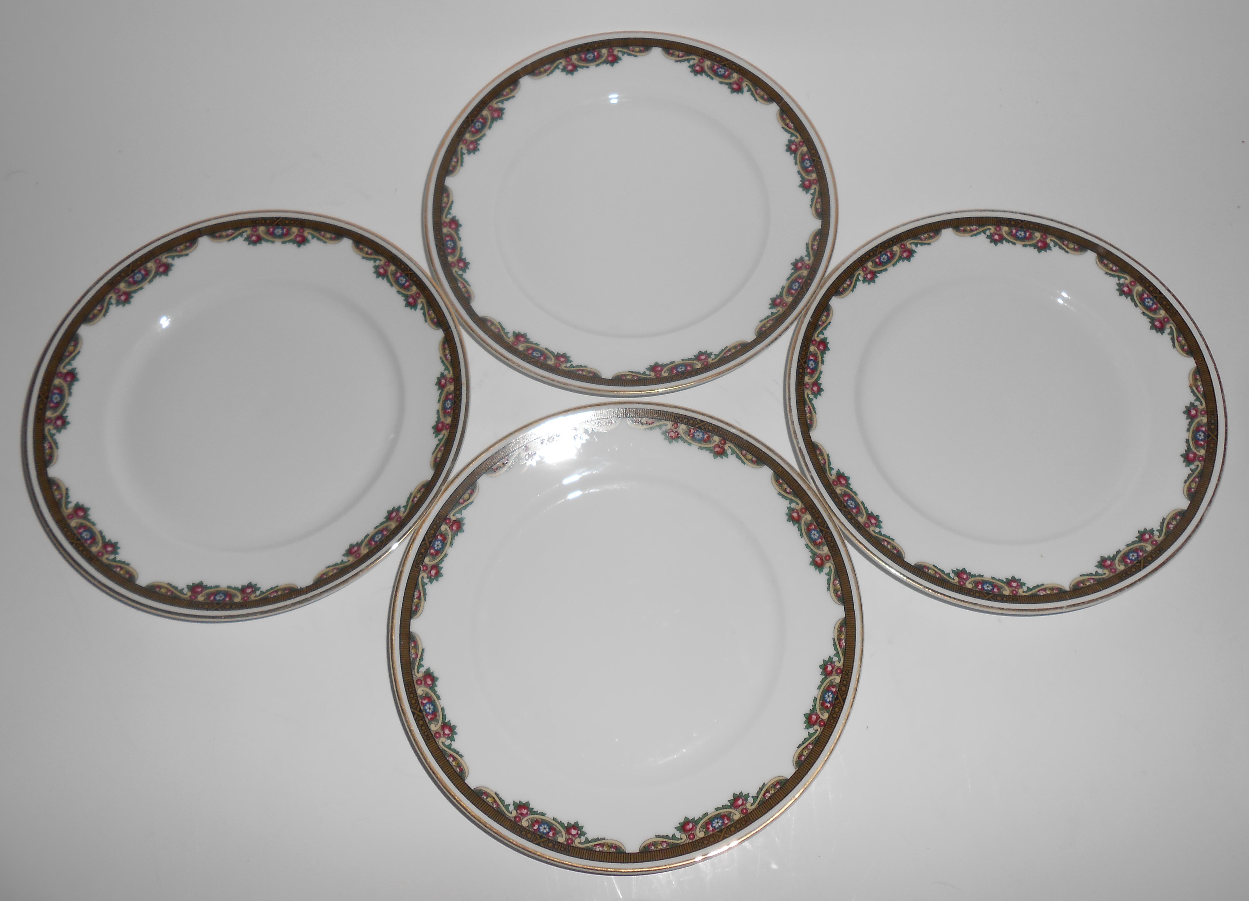 Krautheim Porcelain China Bavaria Floral Set/4 Bread Pl