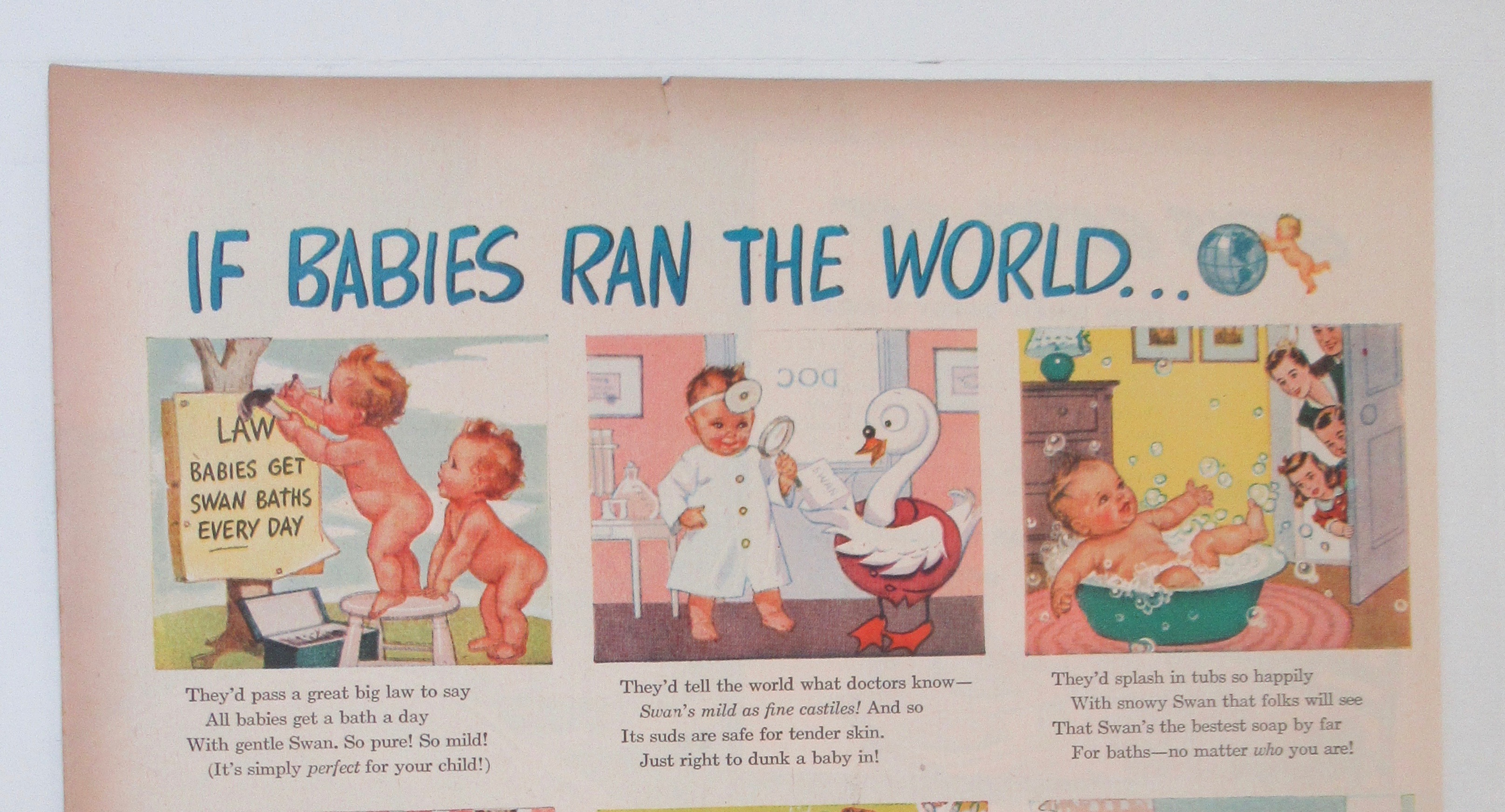 1945 Swan Soap with If Babies Ran The World