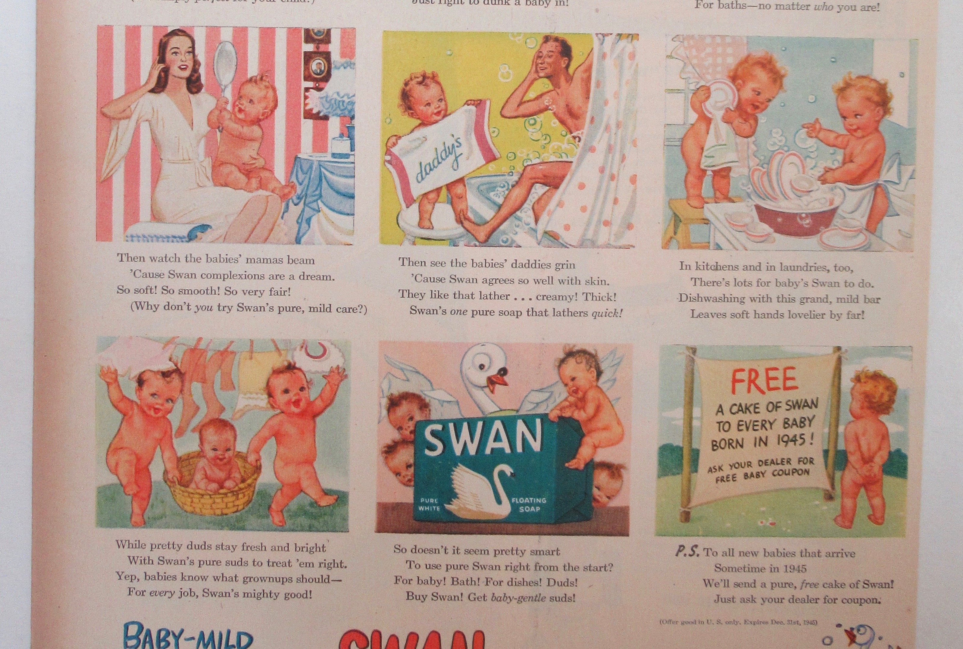 1945 Swan Soap with If Babies Ran The World