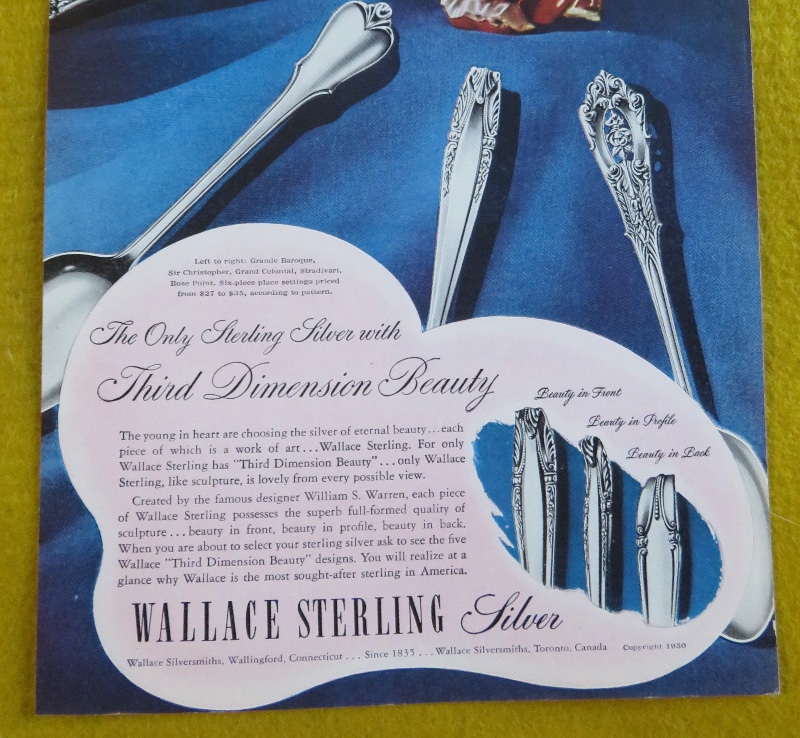 1950 Wallace Sterling Silver With Third Dimension Beauty
