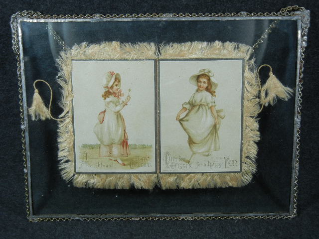 Raphael Tuck and Sons vintage Holiday Postcards in glas