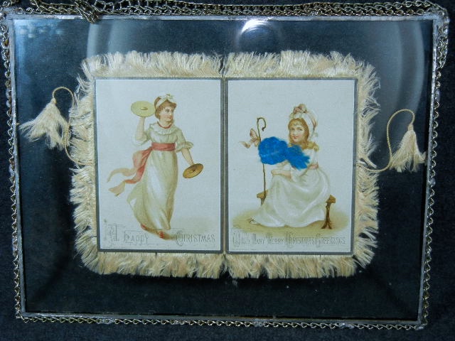 Raphael Tuck and Sons vintage Holiday Postcards in glas