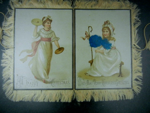 Raphael Tuck and Sons vintage Holiday Postcards in glas