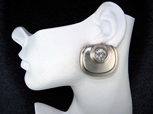 Zina Sterling Silver Crystal Clip Earrings
