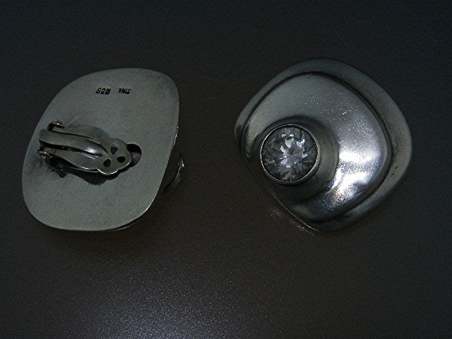 Zina Sterling Silver Crystal Clip Earrings