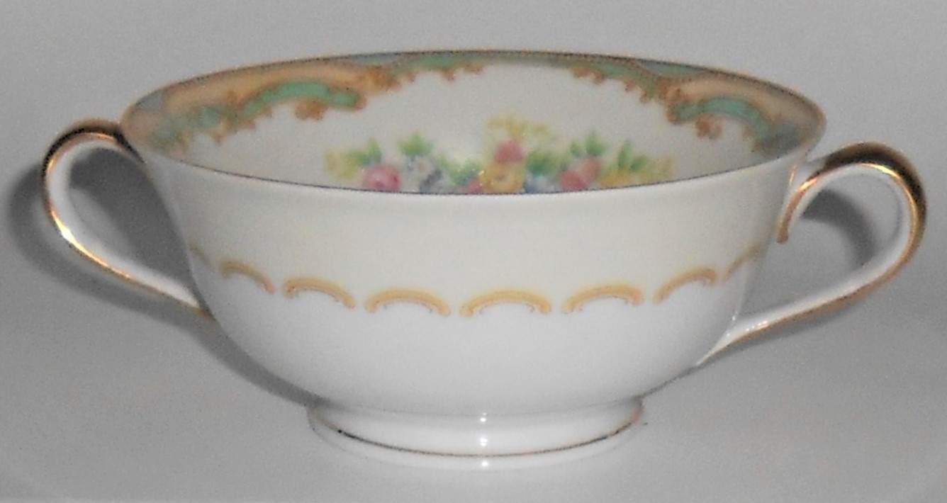 Noritake Porcelain China Joan W/Gold Cream Soup Bowl