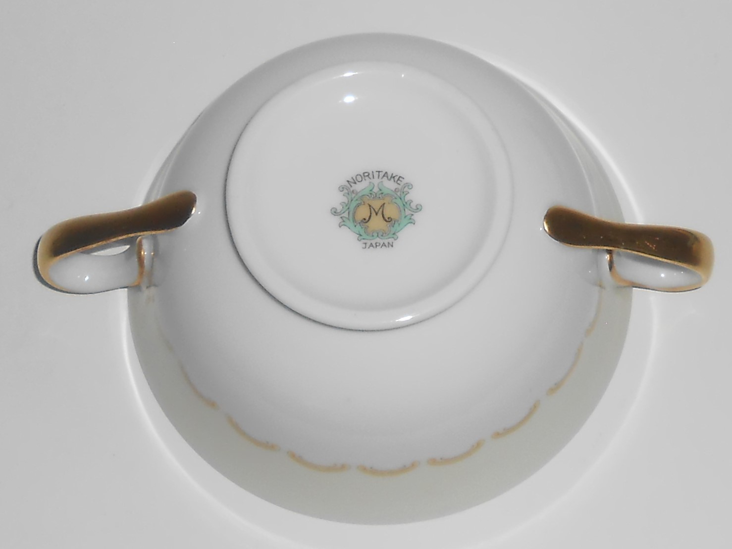 Noritake Porcelain China Joan W/Gold Cream Soup Bowl
