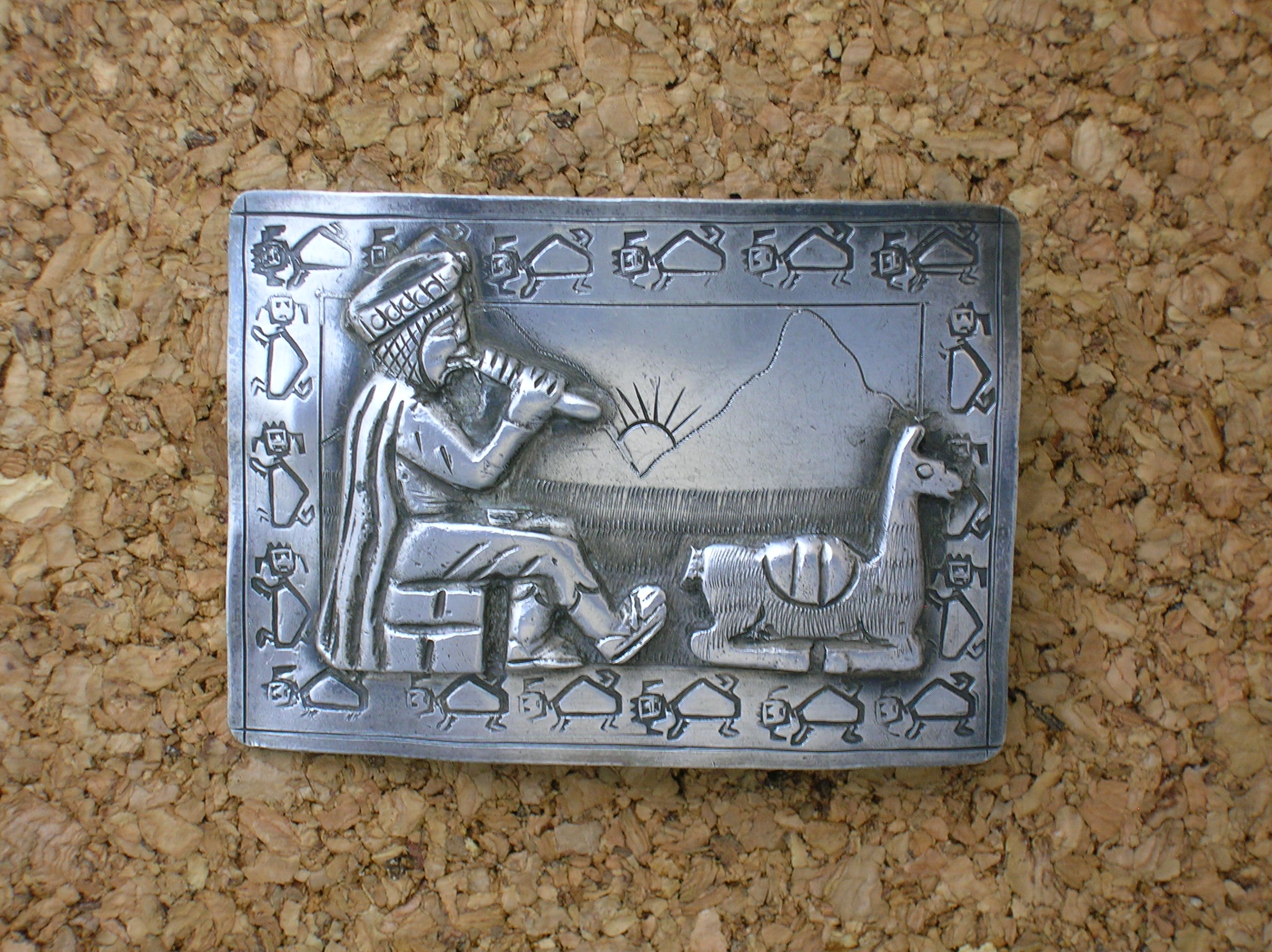 Peruvian Silver  800 Brooch Large