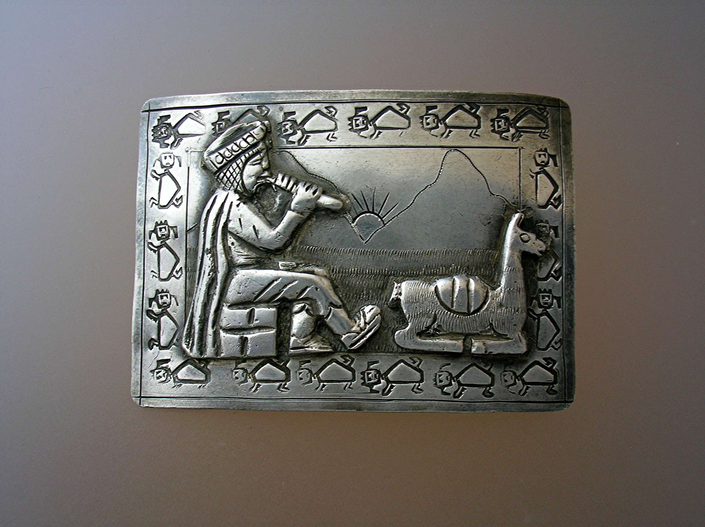 Peruvian Silver  800 Brooch Large