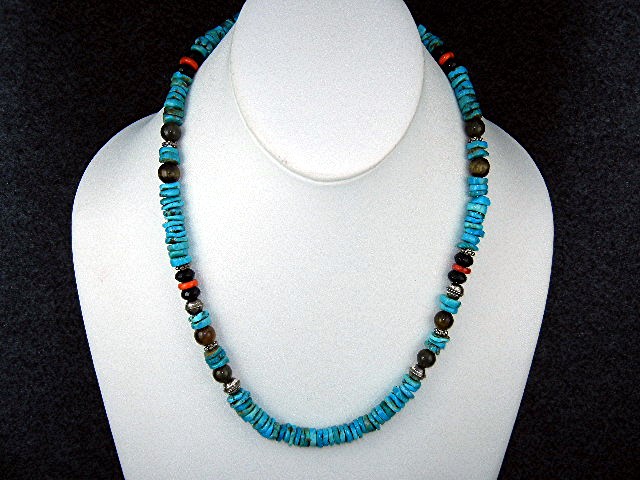 Navajo American Sterling Turquoise Coral