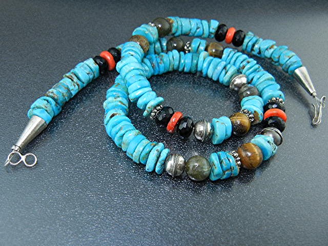 Navajo American Sterling Turquoise Coral