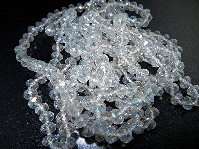 Crystal 8.5mm Beads 78 Inch Necklace