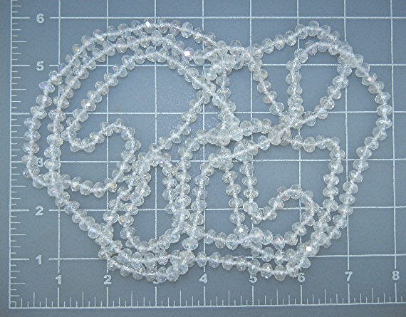 Crystal 8.5mm Beads 78 Inch Necklace